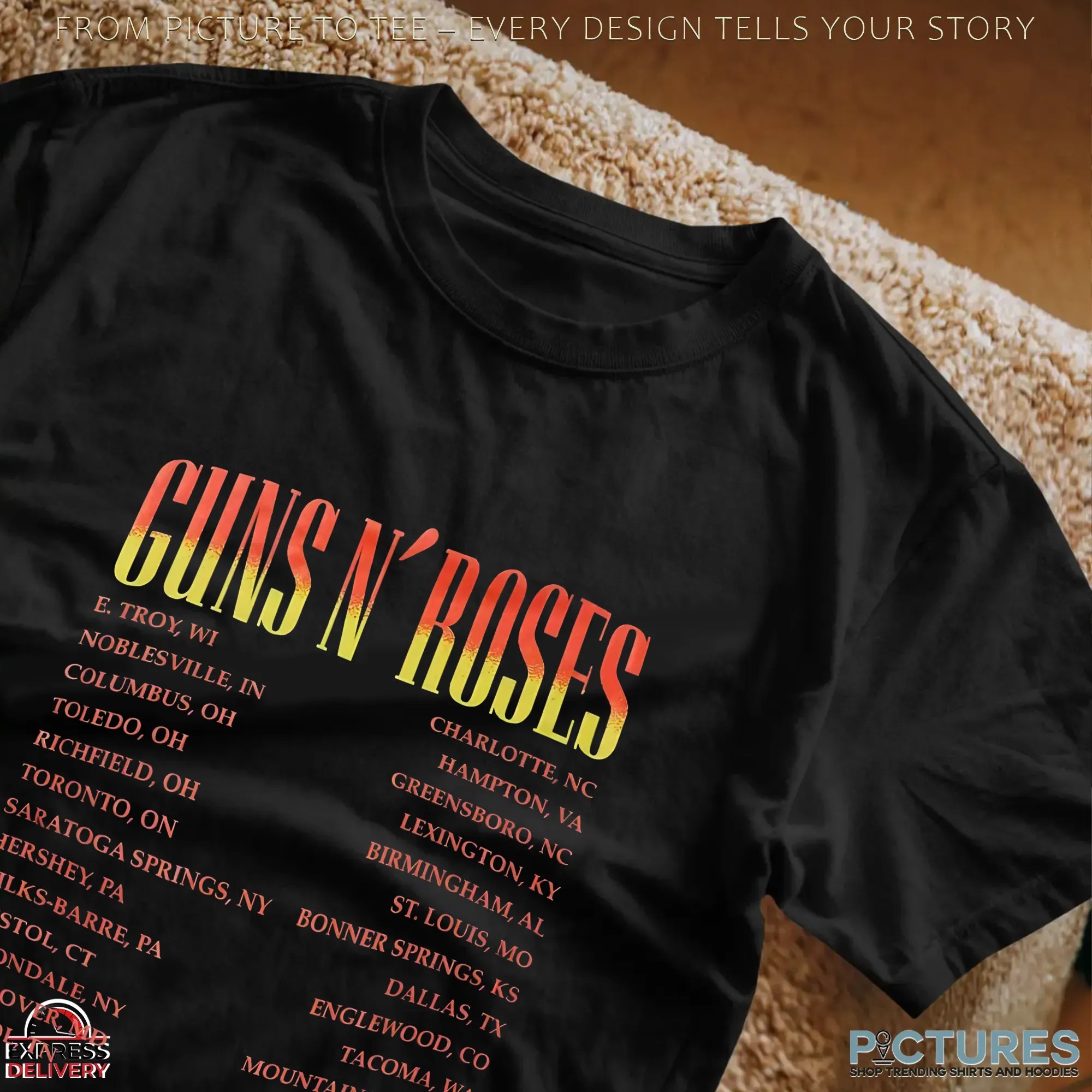 Guns N' Roses Use Your Illusion I 1991 Tour T-Shirt_2