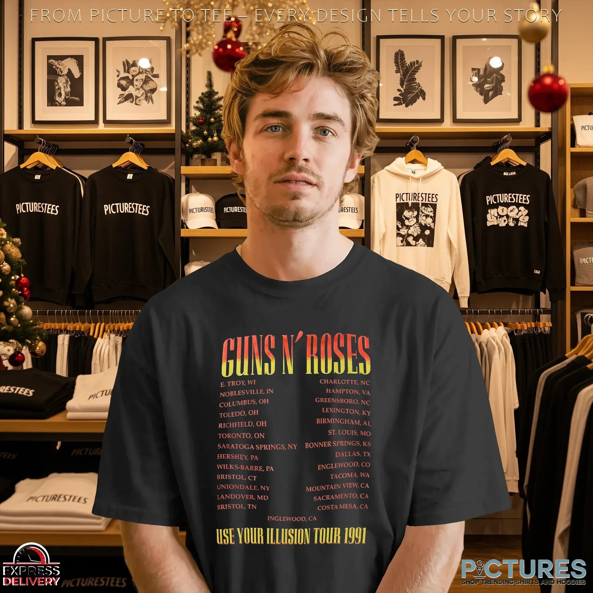 Guns N' Roses Use Your Illusion I 1991 Tour T-Shirt_2
