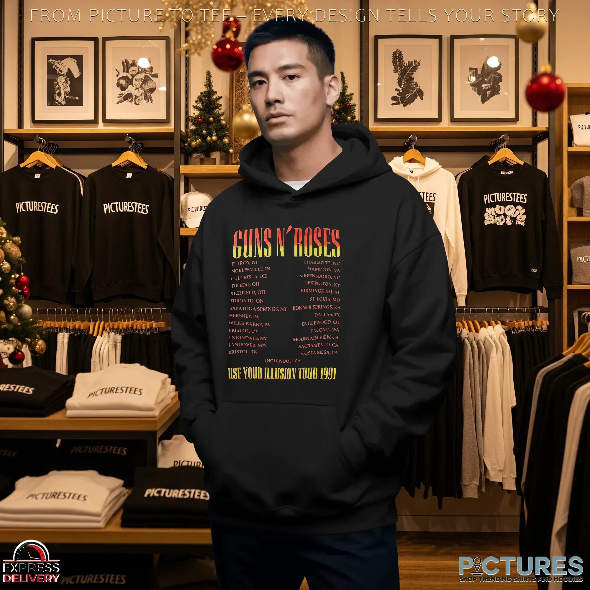 Guns N' Roses Use Your Illusion I 1991 Tour T-Shirt_2