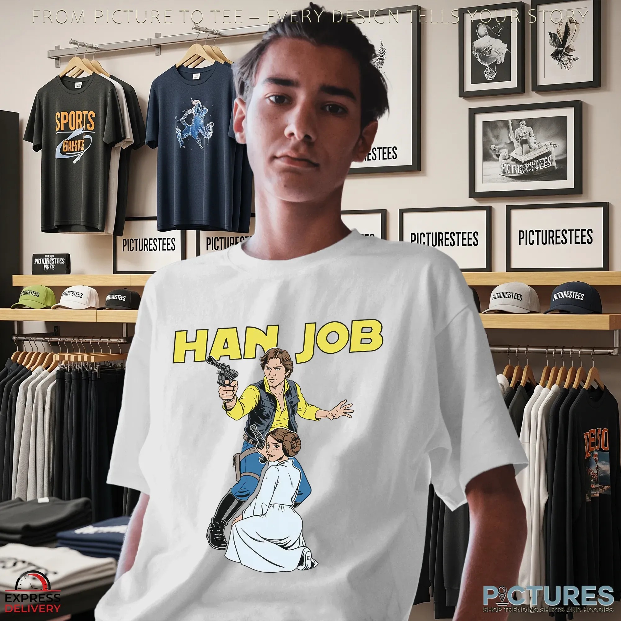 HAN JOB Star Wars Meme T Shirt HAN JOB Star Wars Meme T Shirt