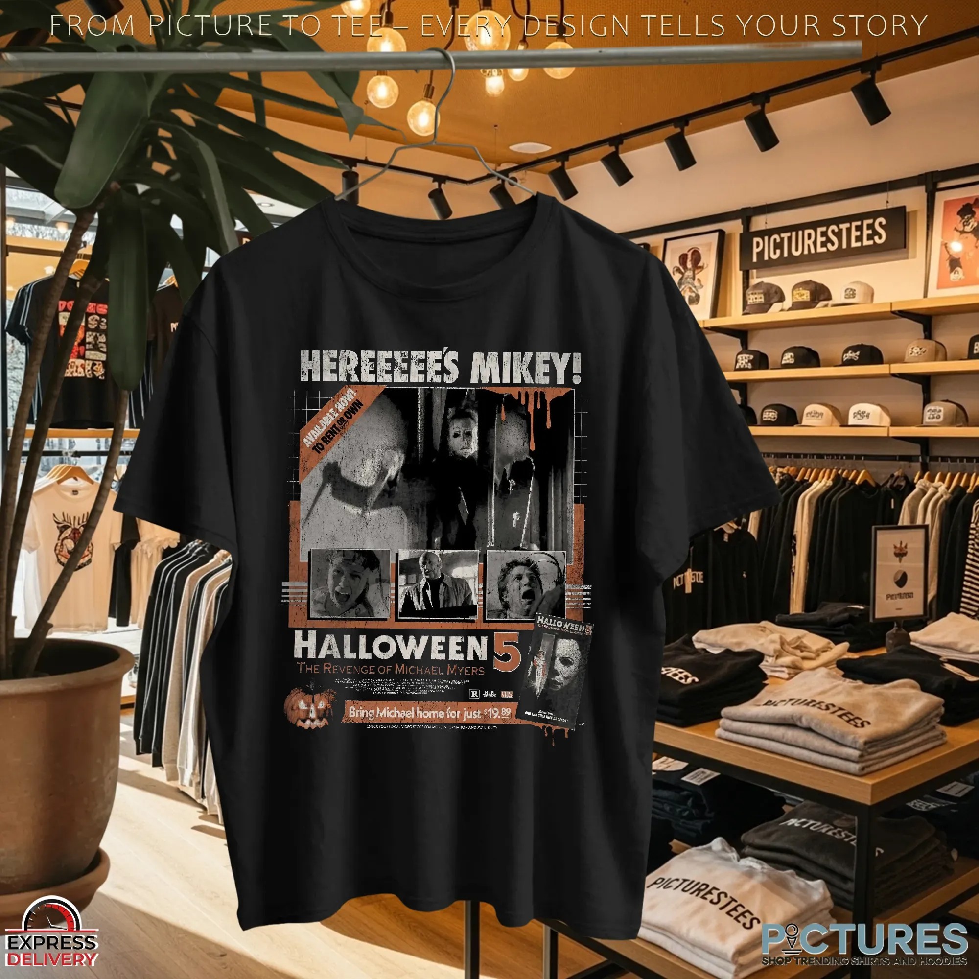 Halloween 5 The Revenge of Michael Myers Here's Mikey Horror Movie T Shirt