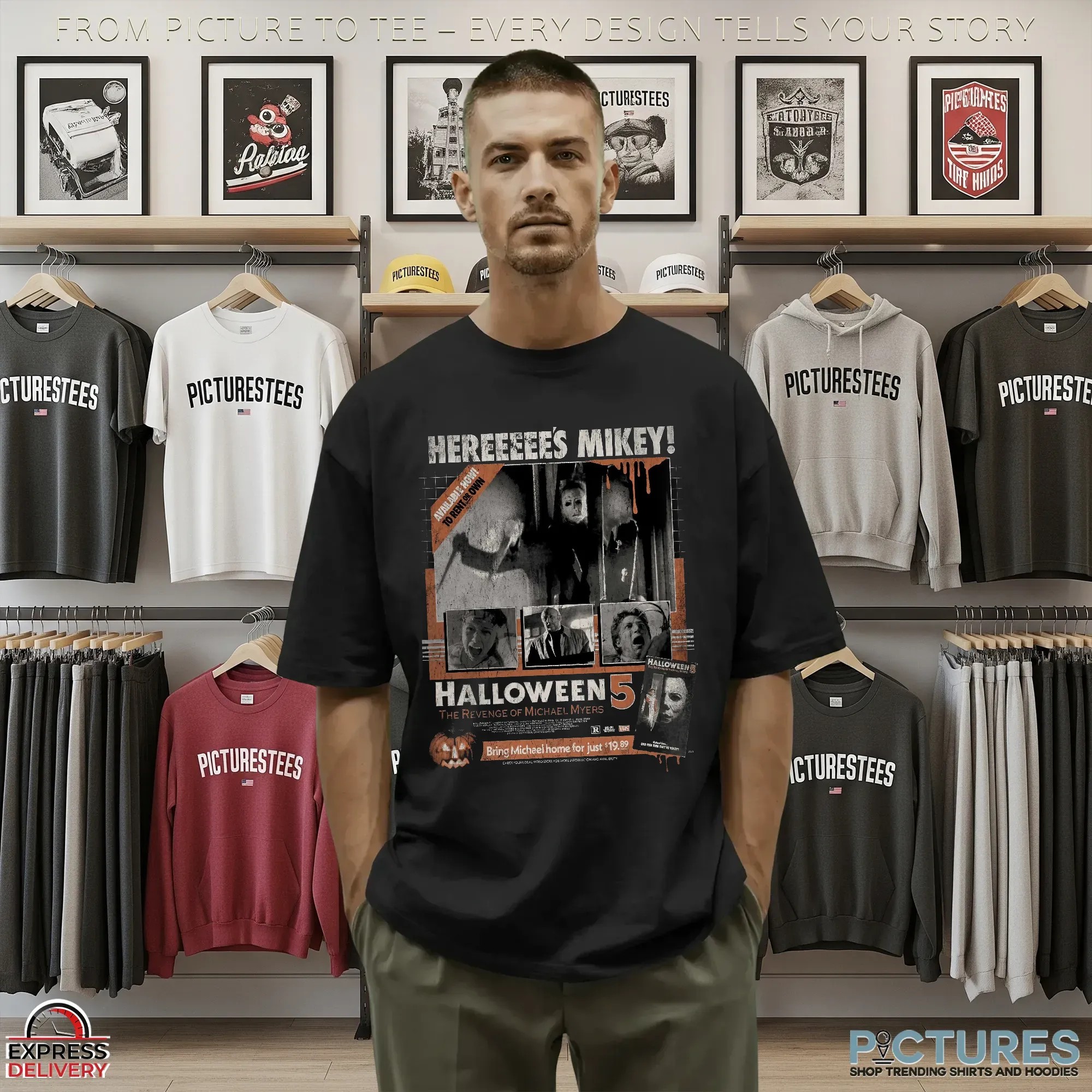Halloween 5 The Revenge of Michael Myers Here's Mikey Horror Movie T Shirt