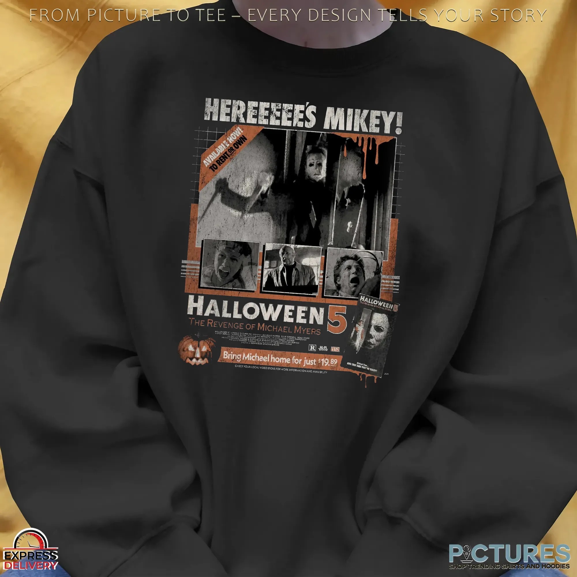 Halloween 5 The Revenge of Michael Myers Here's Mikey Horror Movie T Shirt