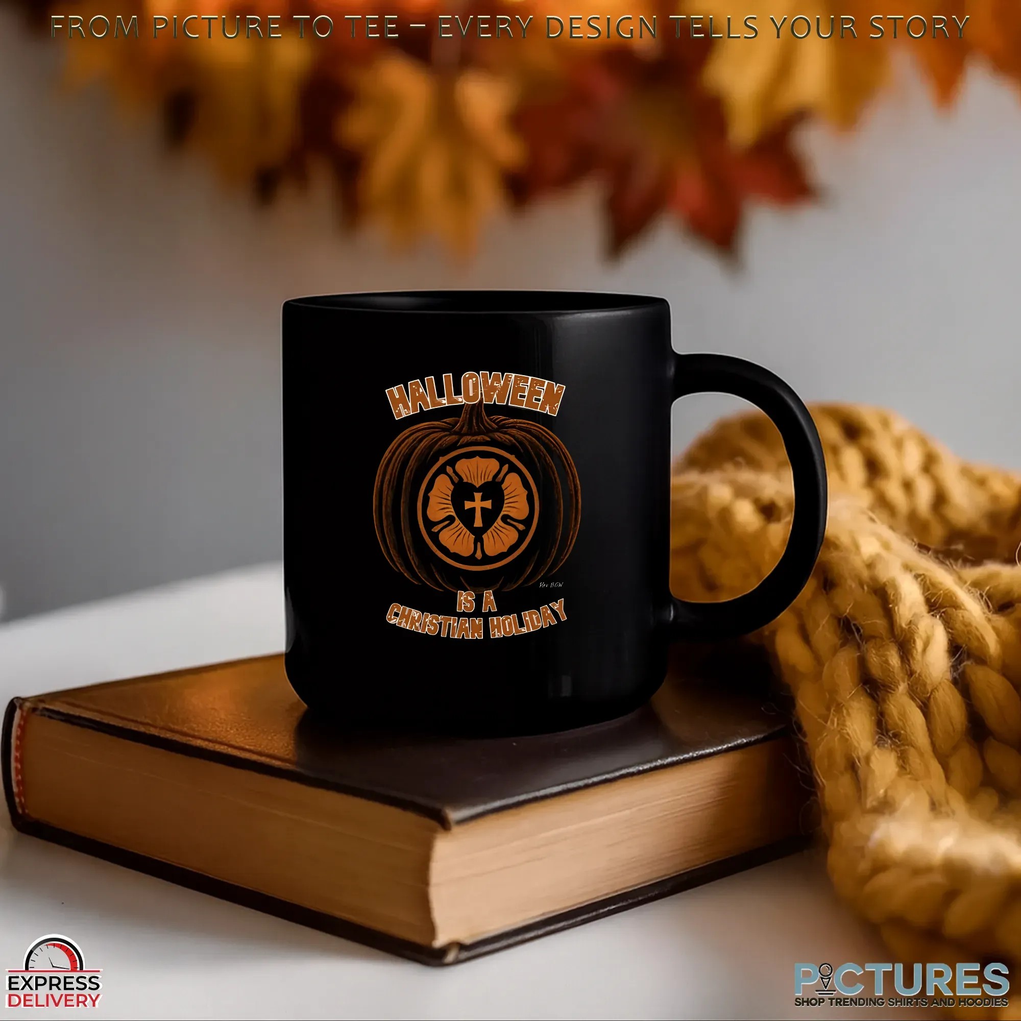 Halloween Is a Christian Holiday Luther Rose Pumpkin Reformation Design T-Shirt