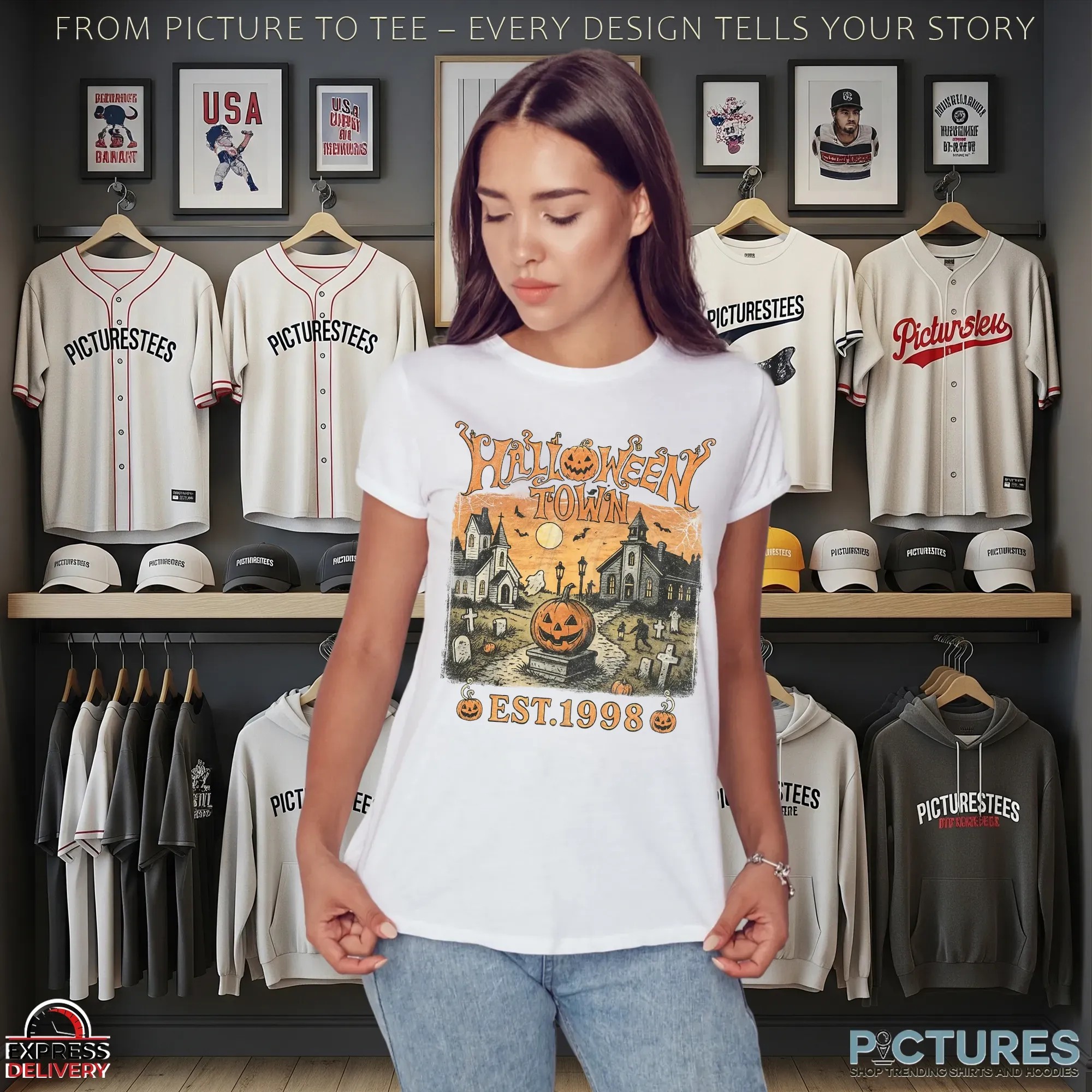 Halloweentown Est 1998 Vintage 2025 Halloween Spooky T Shirt