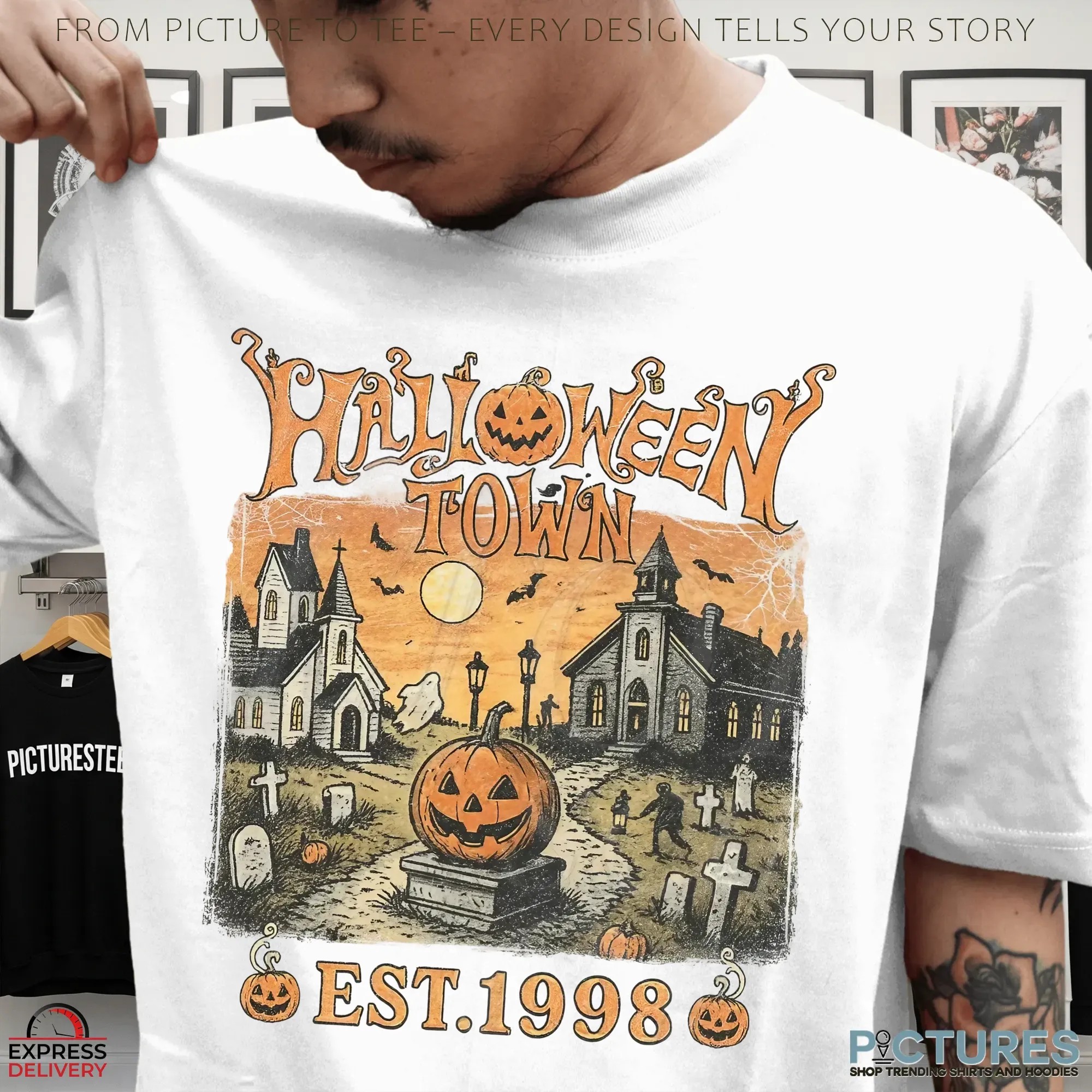 Halloweentown Est 1998 Vintage 2025 Halloween Spooky T Shirt