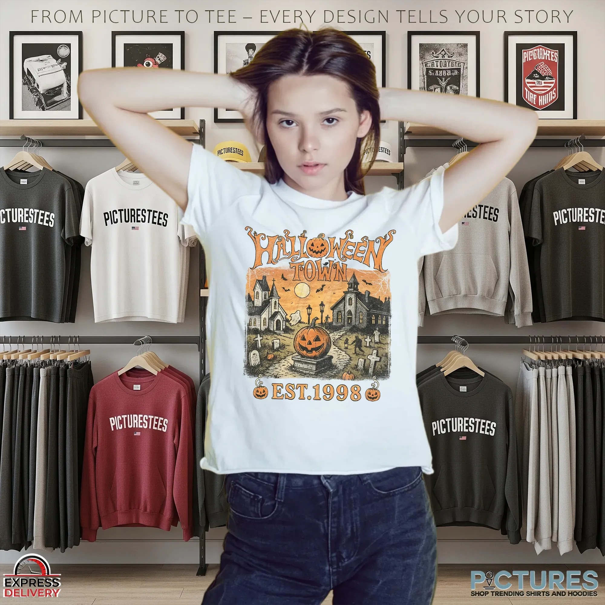 Halloweentown Est 1998 Vintage 2025 Halloween Spooky T Shirt