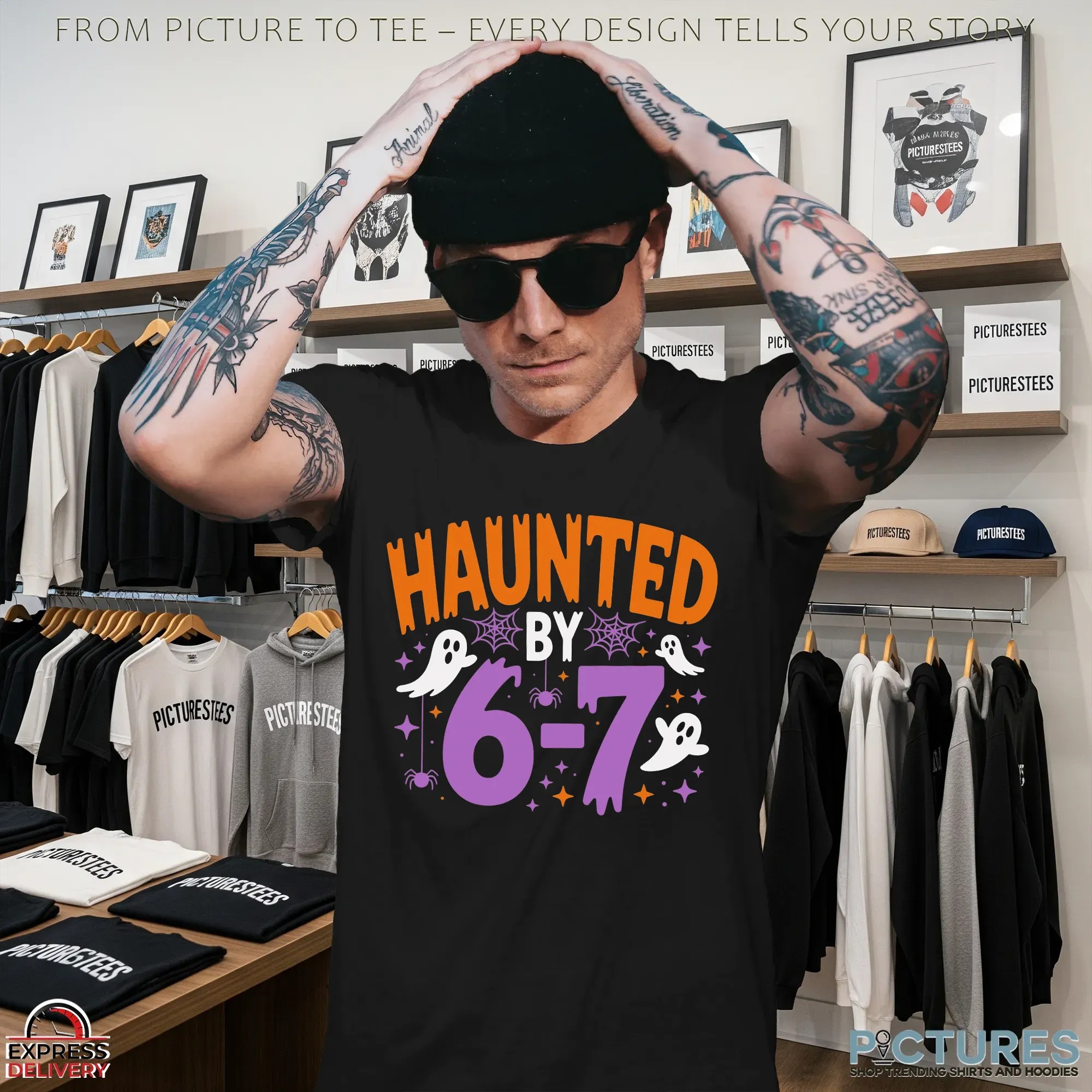 Haunted by 6 7 Halloween Spooky Meme T Shirt
