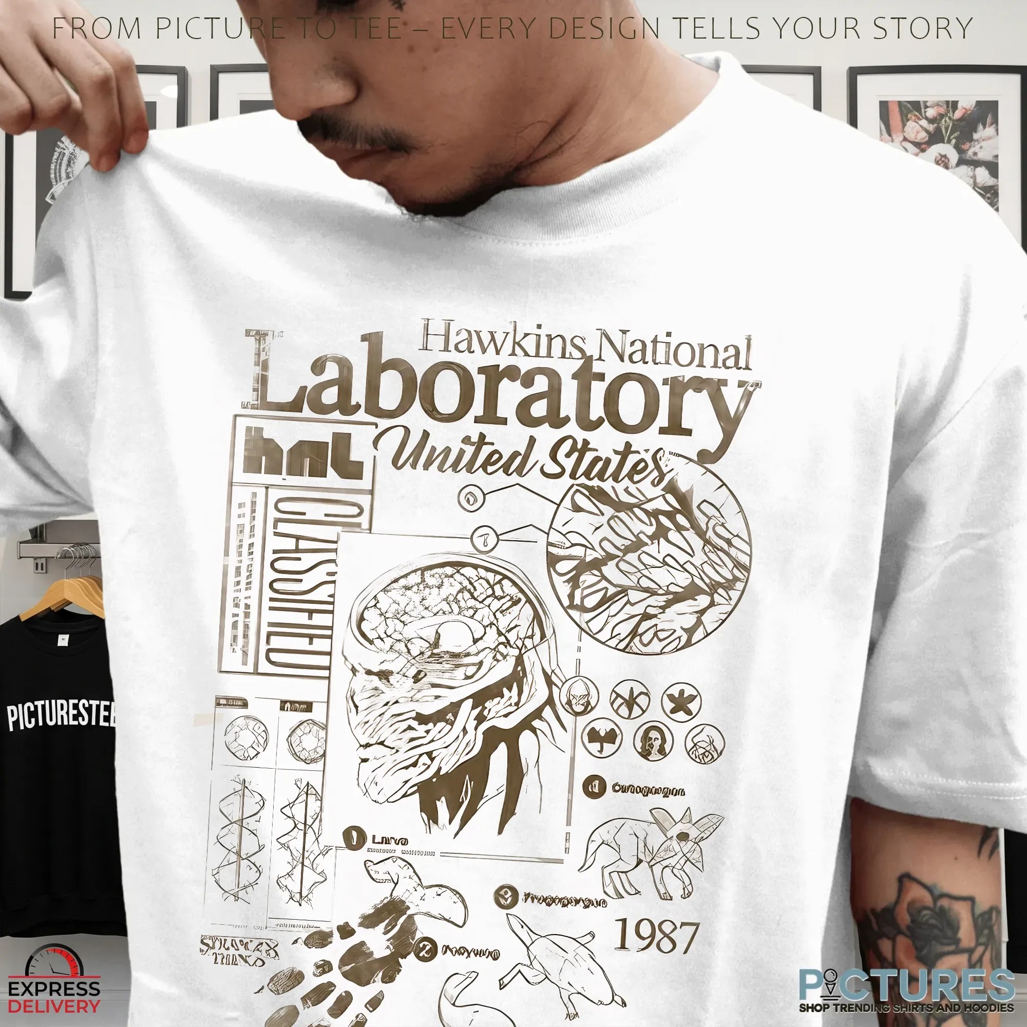 Hawkins national Laboratory United State 1987 Vintage T Shirt