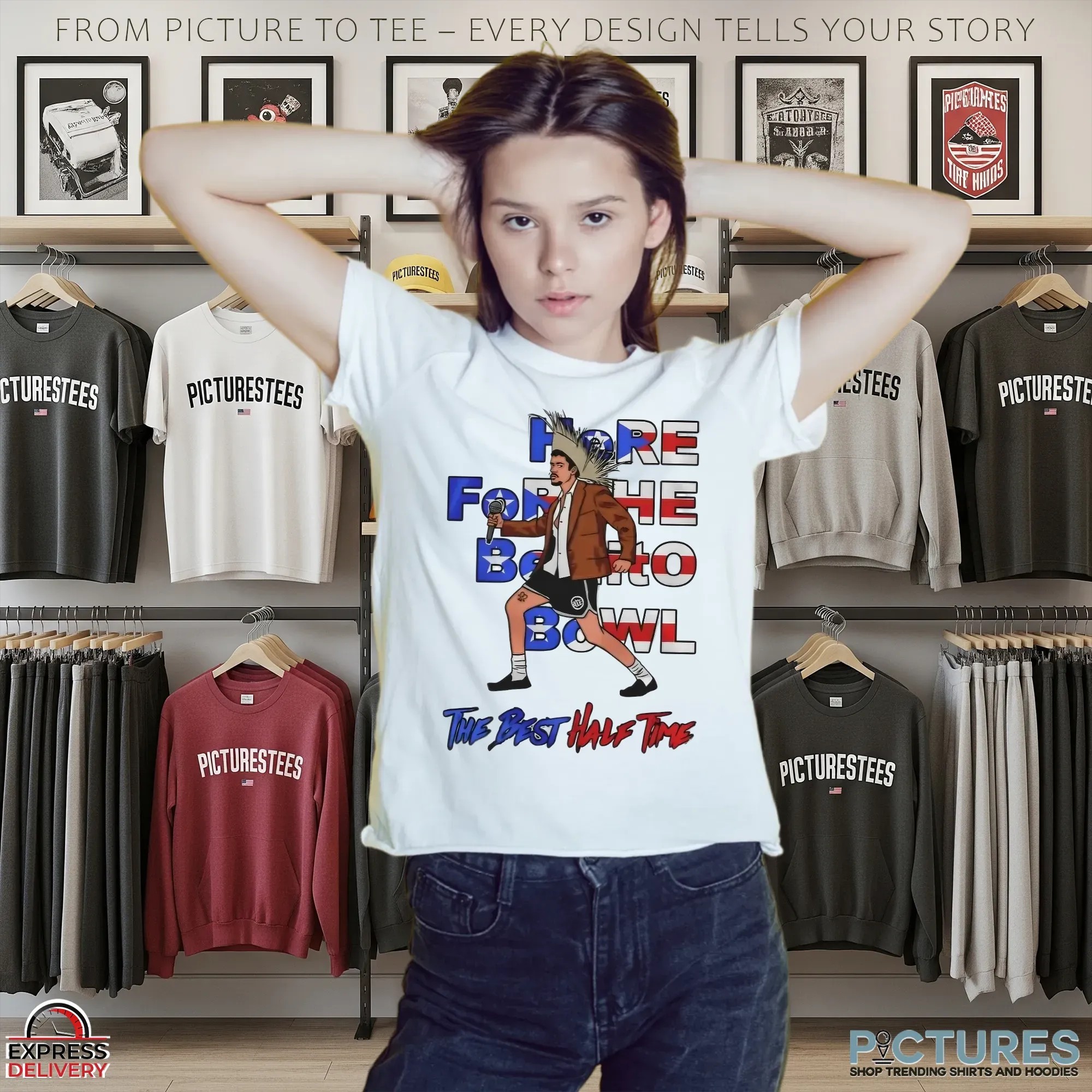 Here For The Benito Bowl Puerto Rico Football The Best Halftime T Shirt