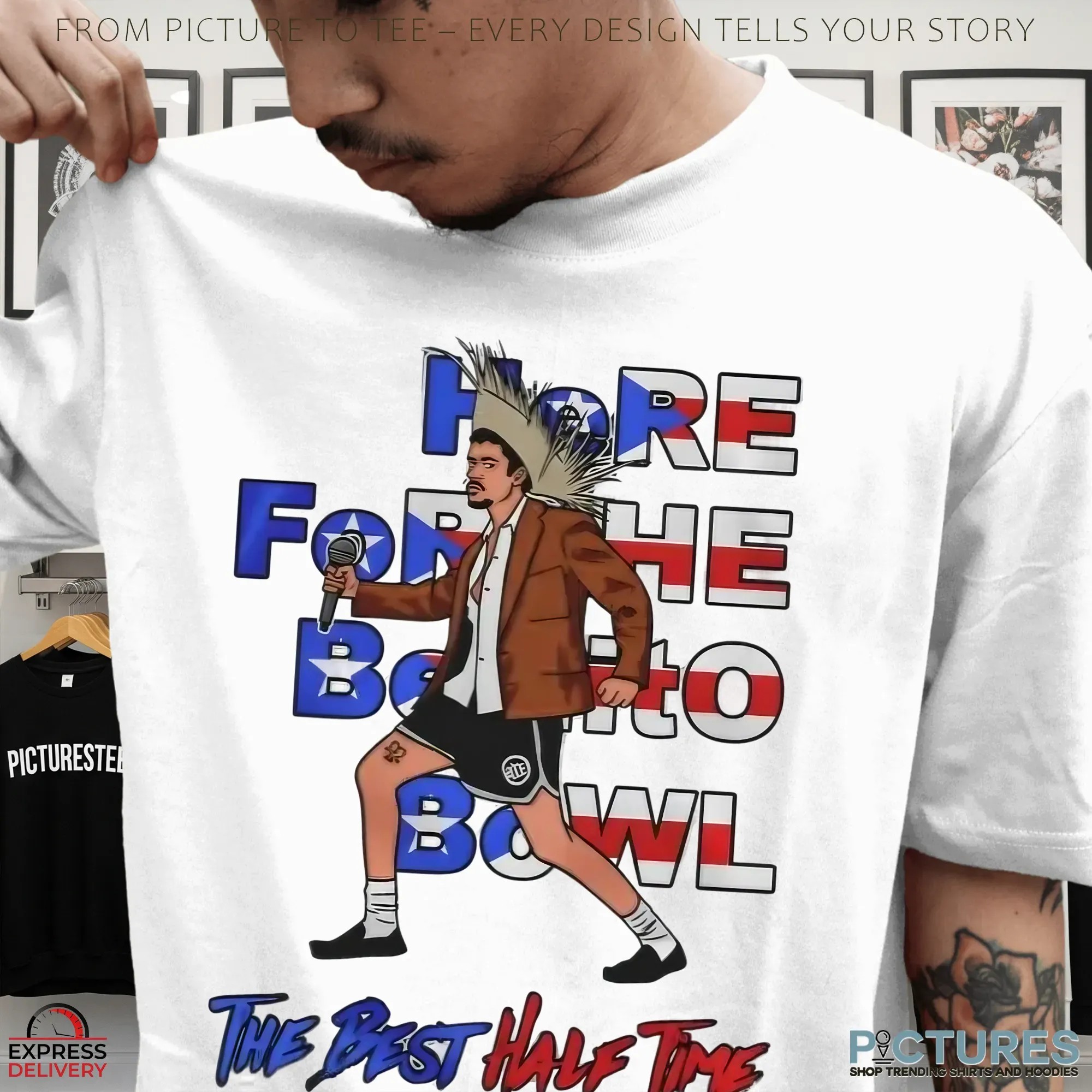 Here For The Benito Bowl Puerto Rico Football The Best Halftime T Shirt