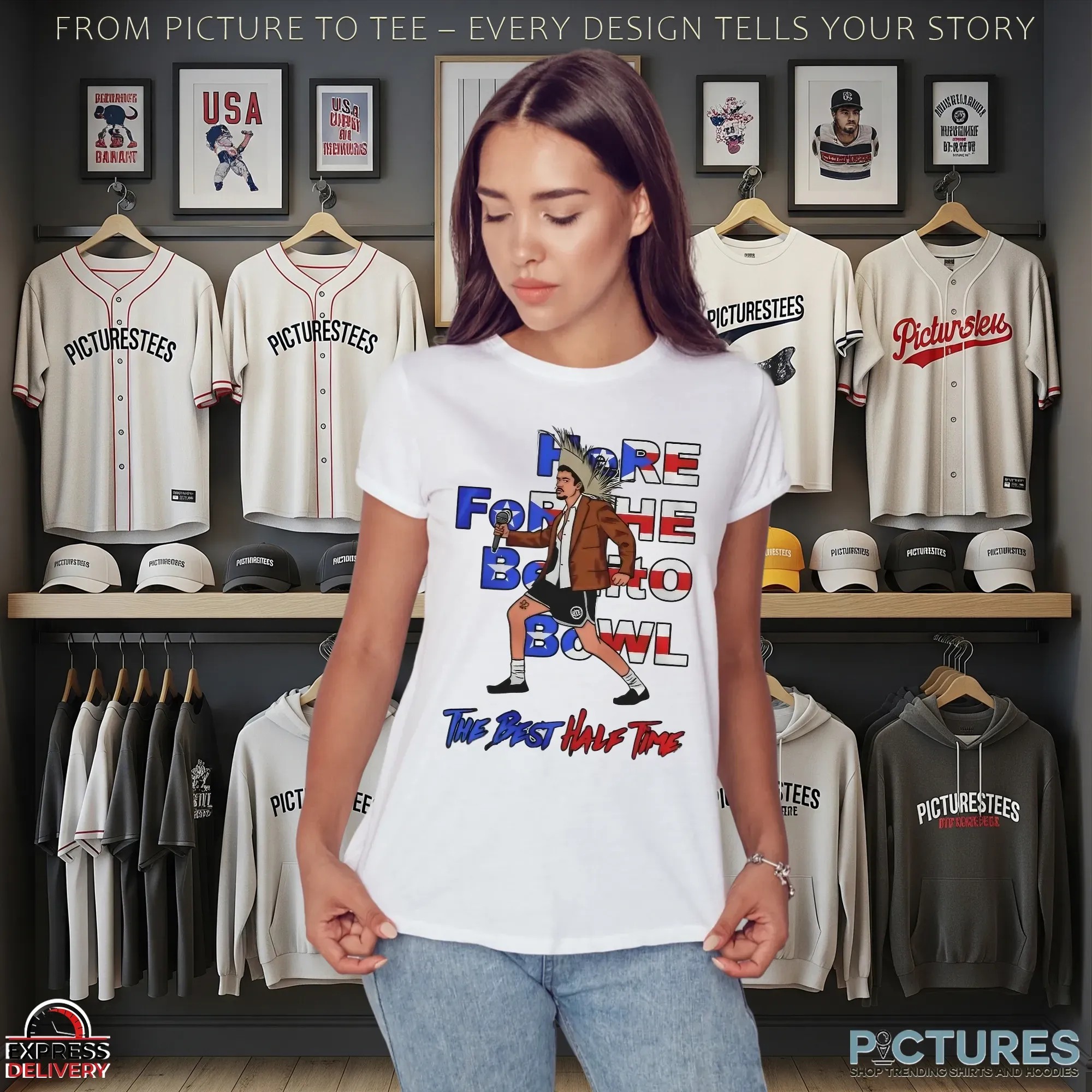 Here For The Benito Bowl Puerto Rico Football The Best Halftime T Shirt