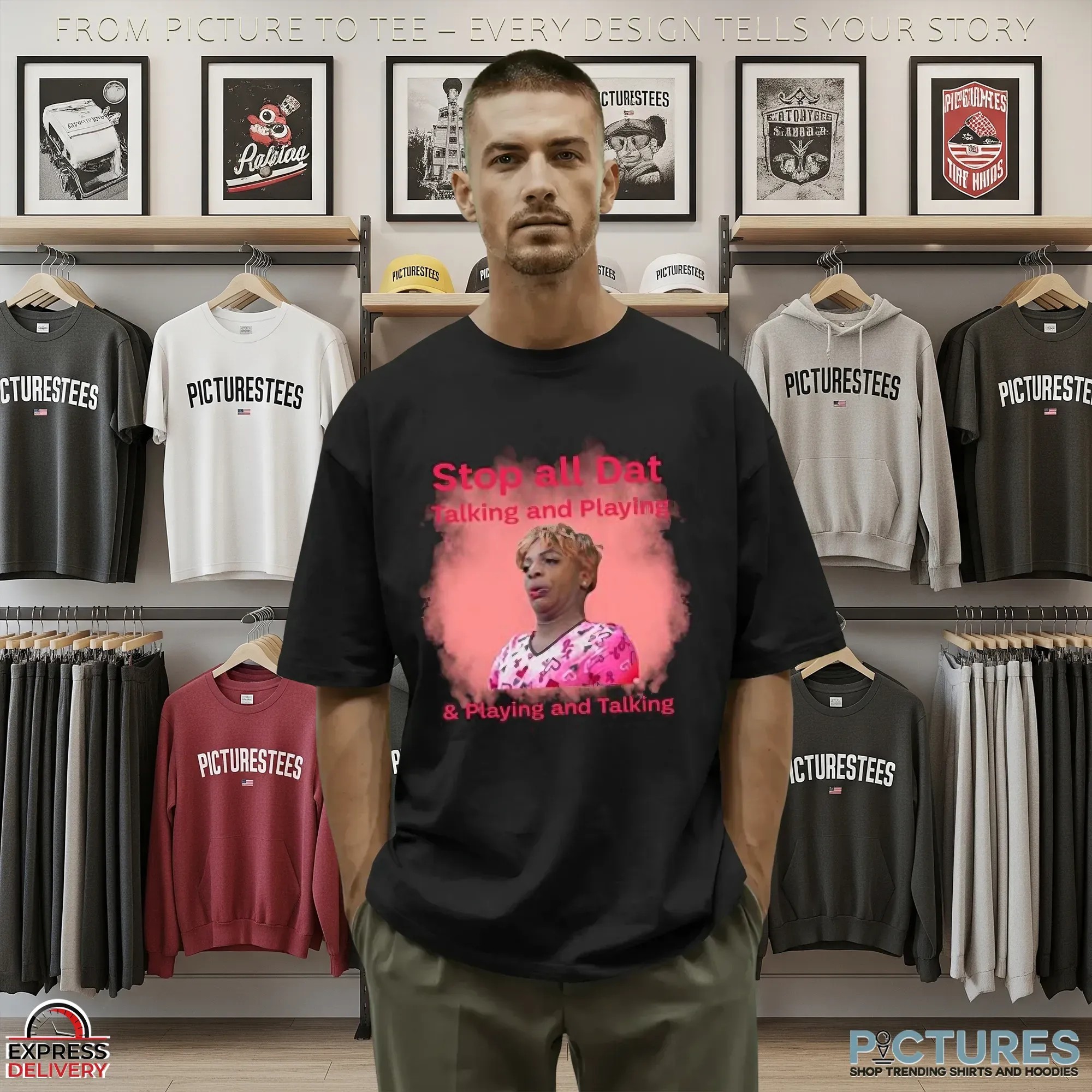 Hollywoodgengen Stop All Dat Talking And Playing Meme T Shirt