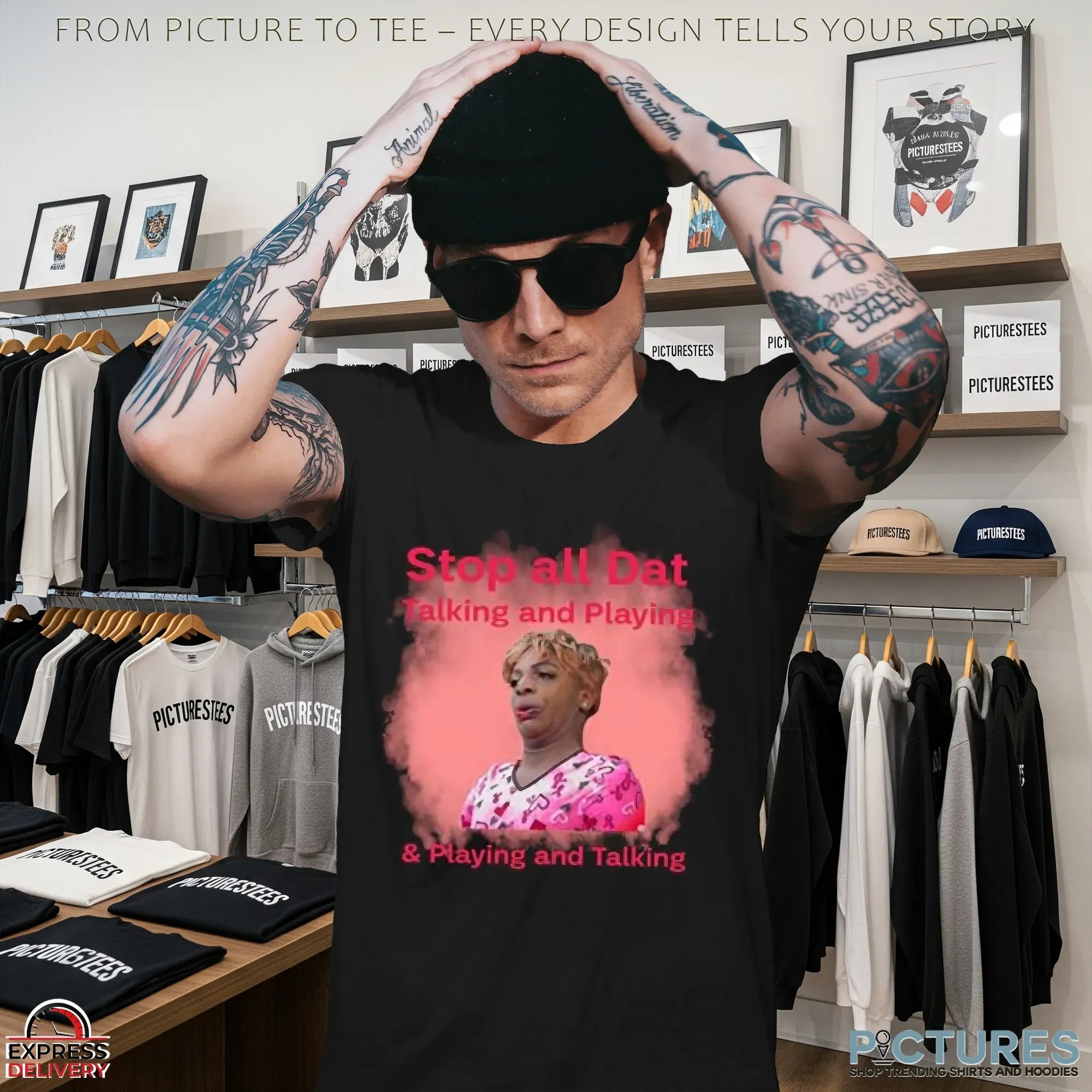 Hollywoodgengen Stop All Dat Talking And Playing Meme T Shirt Hollywoodgengen Stop All Dat Talking And Playing Meme T Shirt
