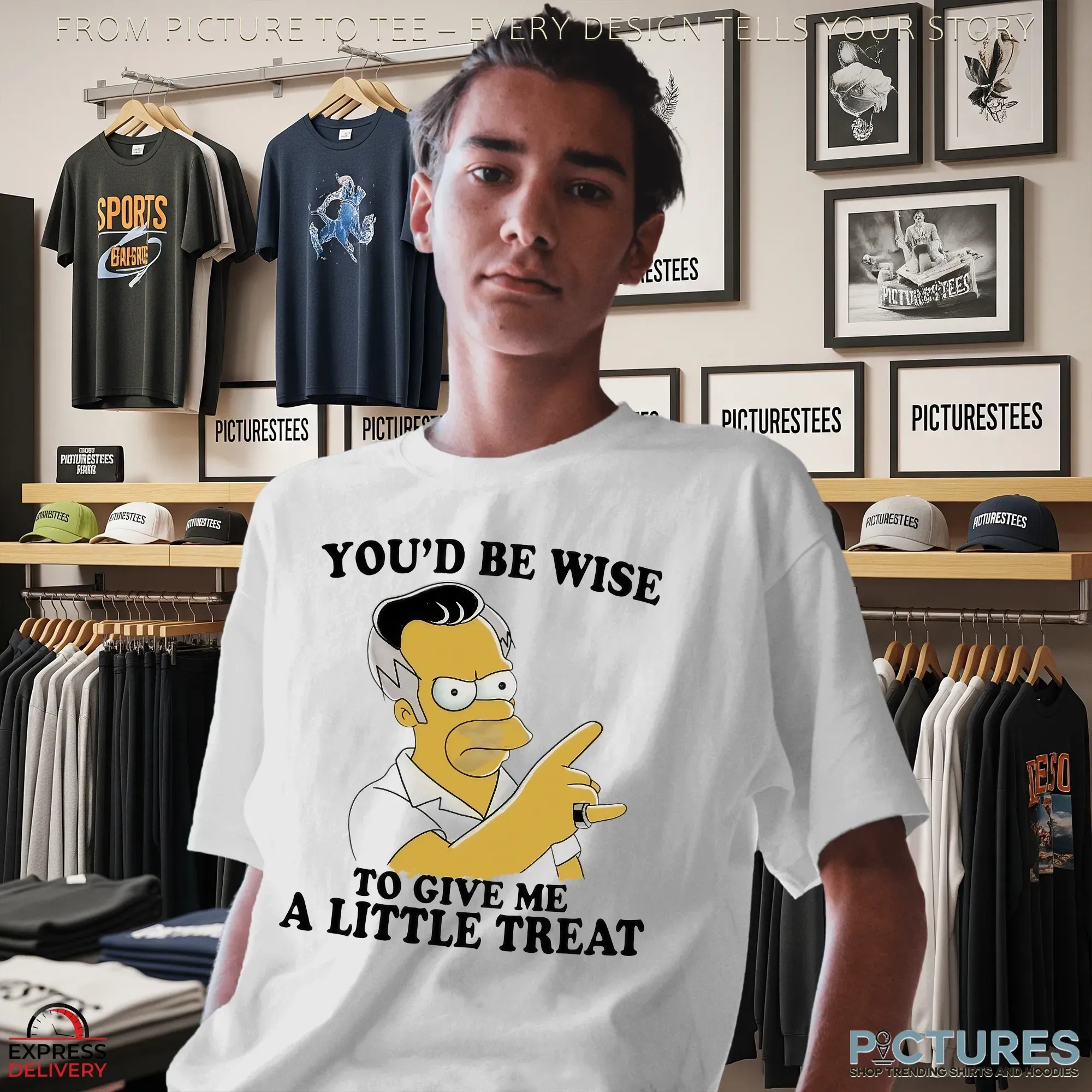 Homer Simpson You'd Be Wise To Give Me A Little Treat Meme T Shirt Homer Simpson You'd Be Wise To Give Me A Little Treat Meme T Shirt