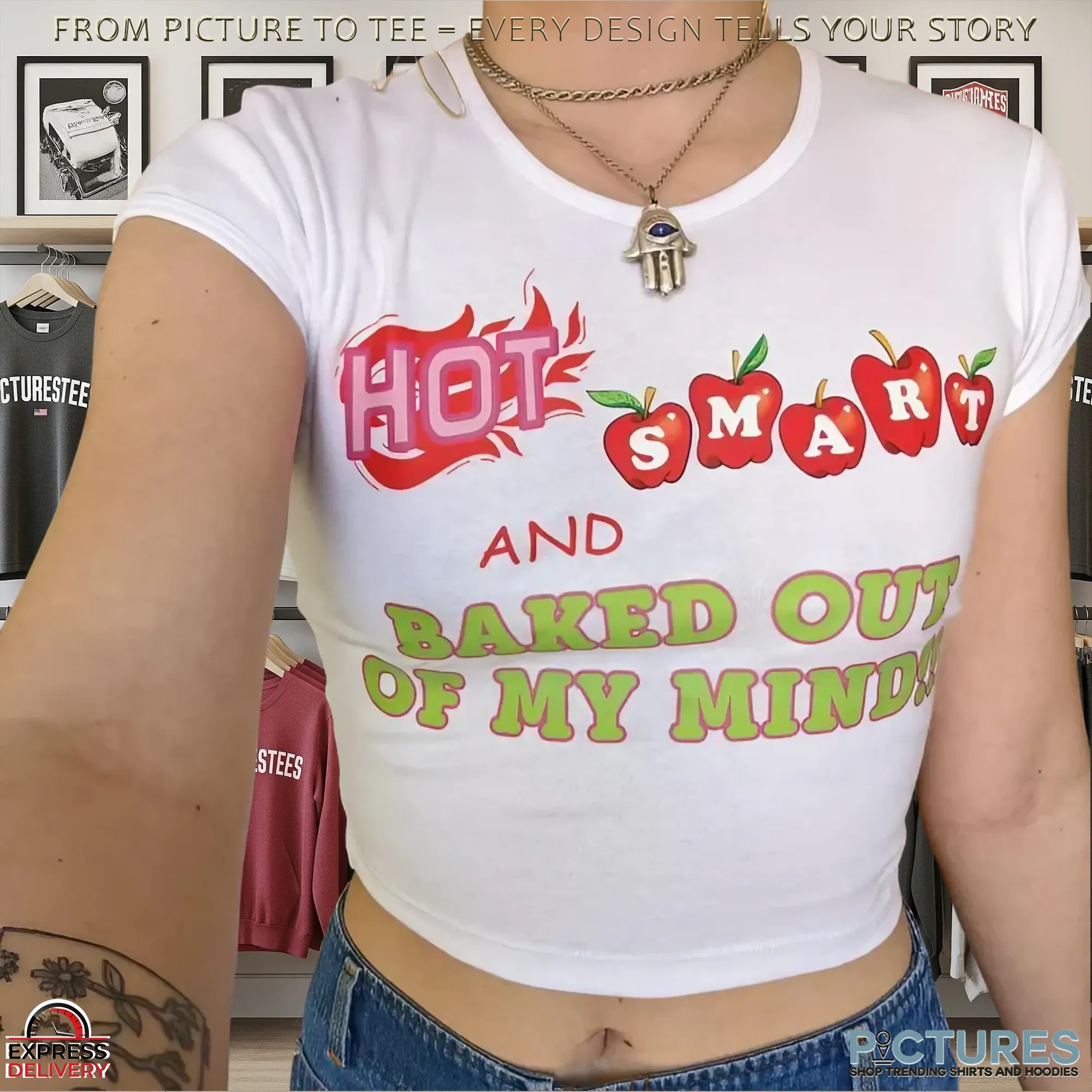 Hot Smart And Baked Out Of My Mind Crop Top