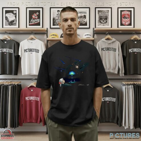 Howl’s Moving Castle Starfall Sophie And Howl Magical Night Sky 2dfantasy Anime Streetwear T Shirt