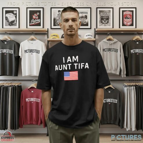 I Am Aunt Tifa American Flag T Shirt
