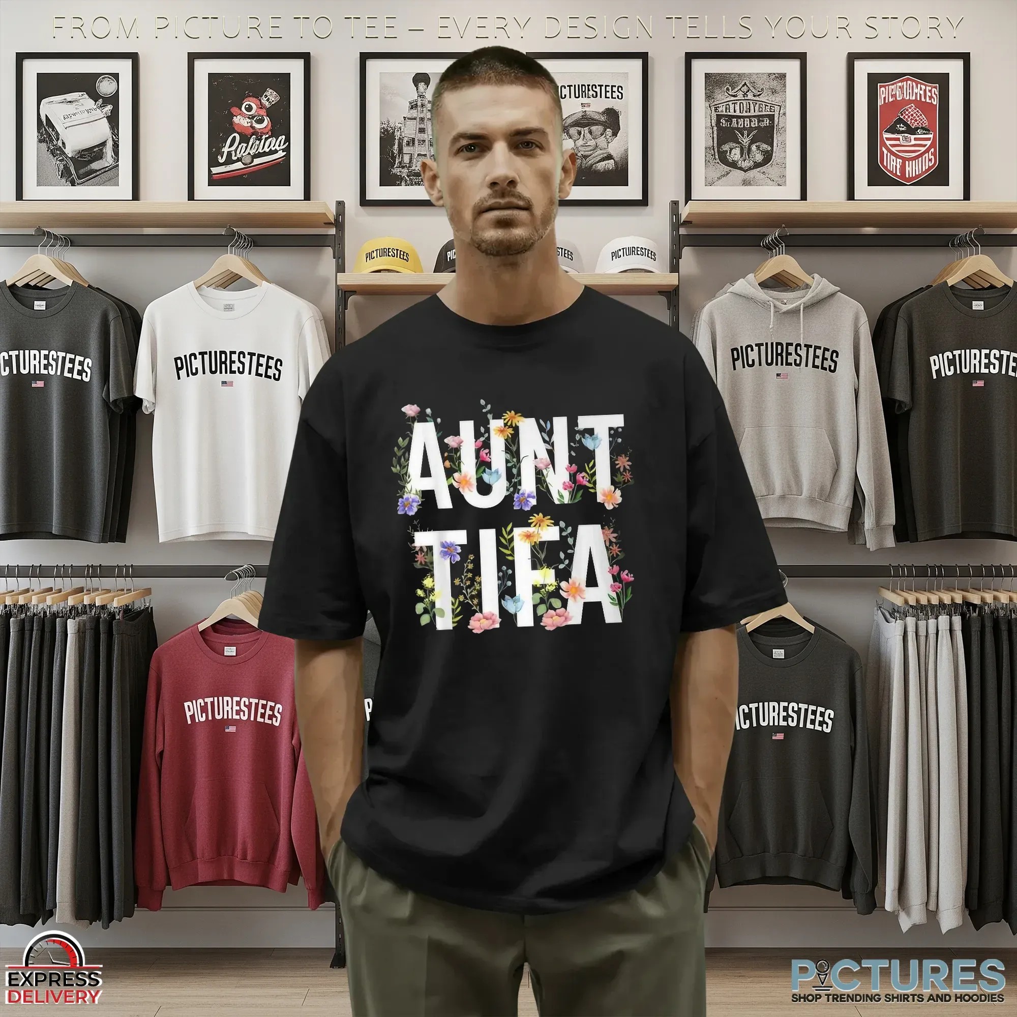 I Am Aunt Tifa Floral T Shirt