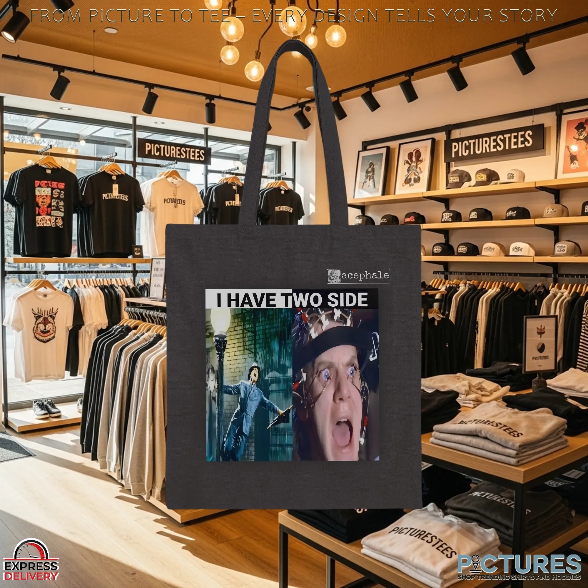 I Have Two Side Singing in the Rain x A Clockwork Orange Collage Parody T Shirt