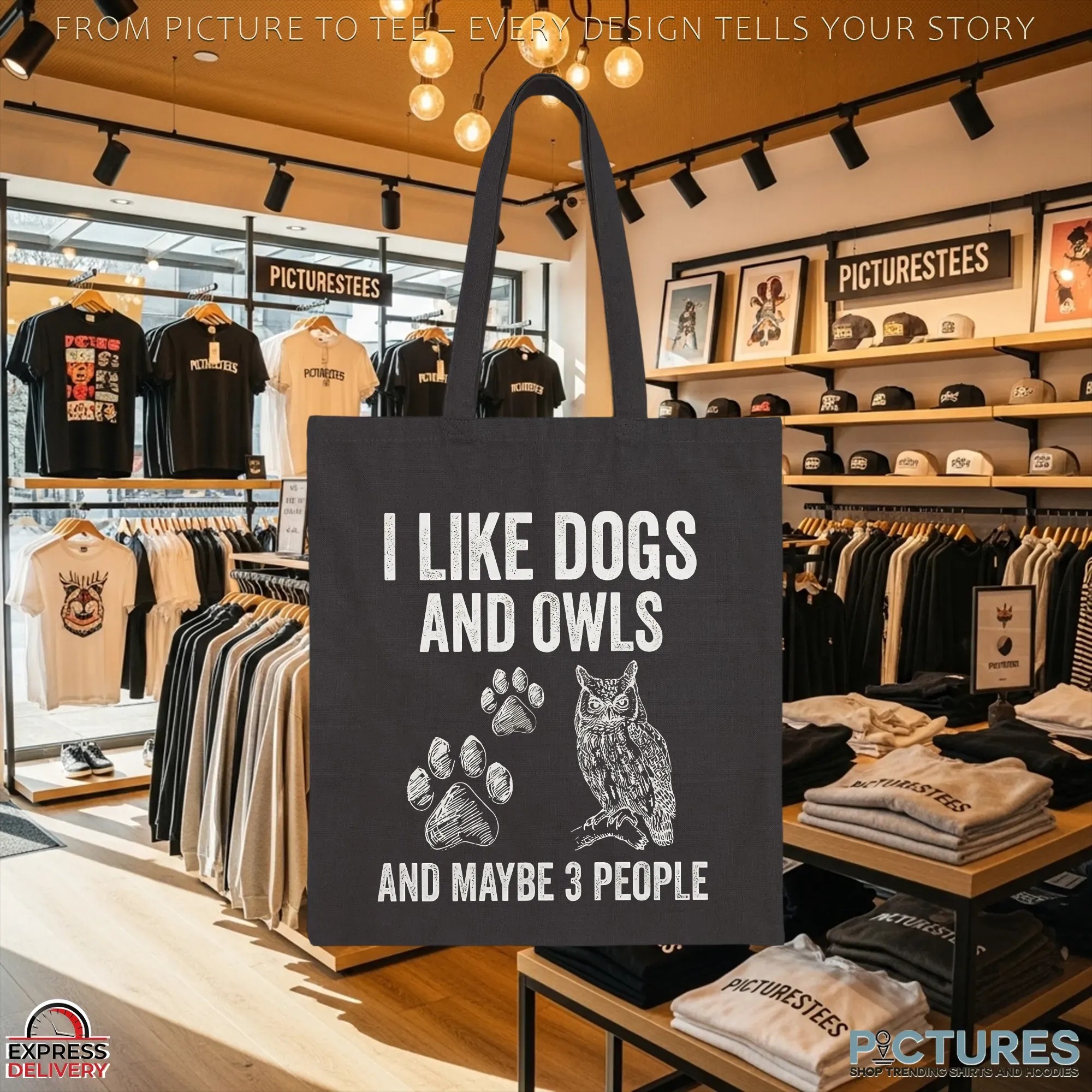 I Like Dogs And Owls And Maybe 3 People T Shirt