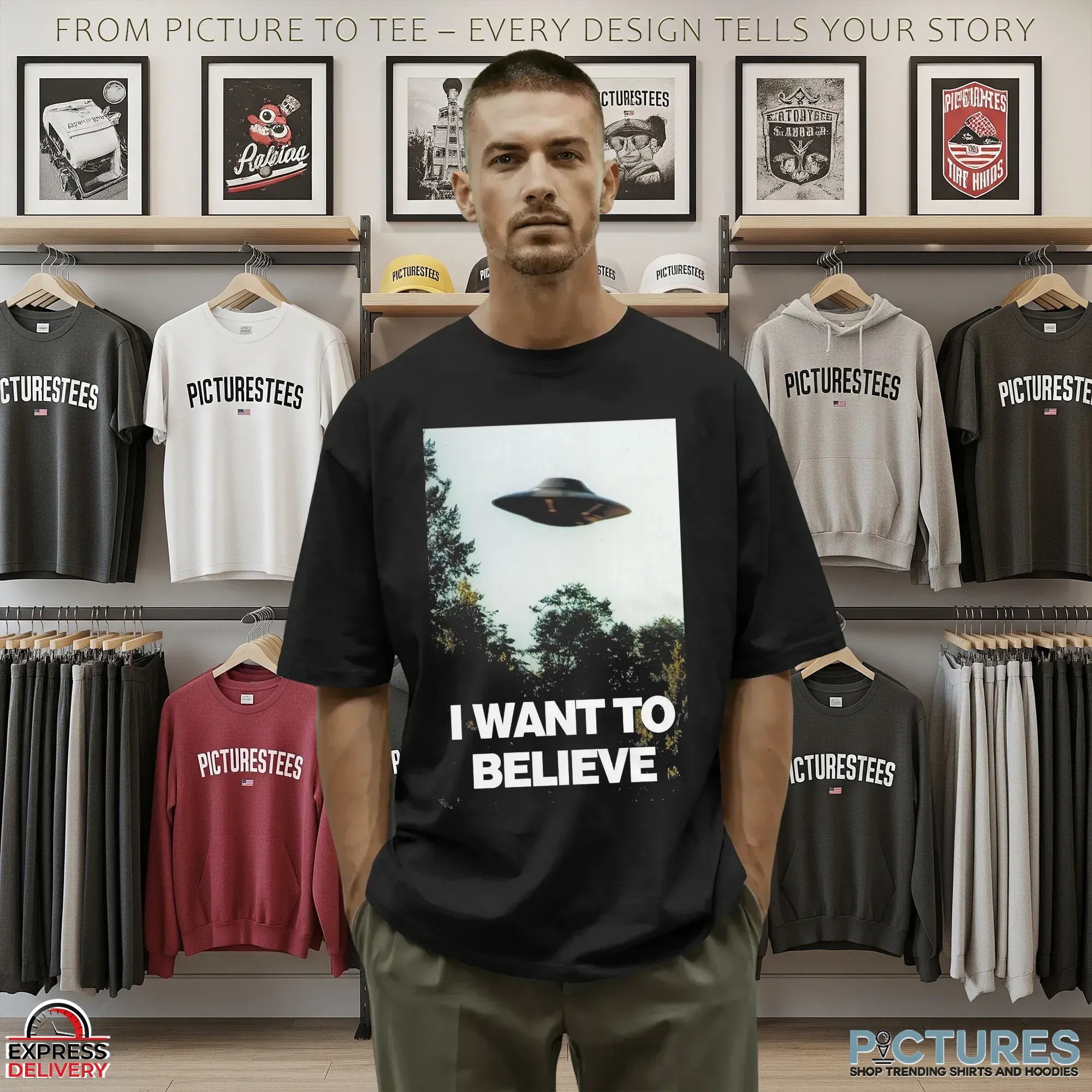 I Want To Believe Alien & UFO T Shirt I Want To Believe Alien & UFO T Shirt