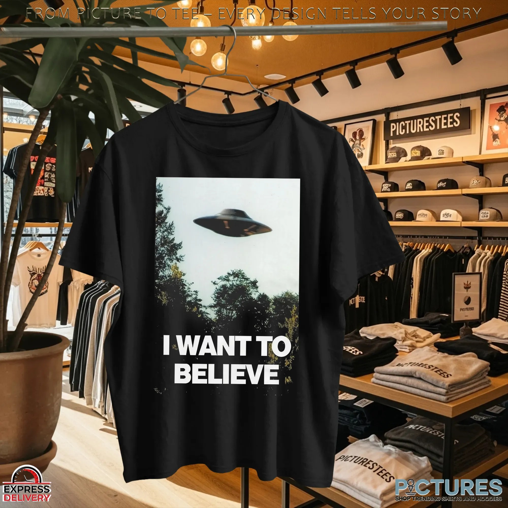 I Want To Believe Alien & UFO T Shirt I Want To Believe Alien & UFO T Shirt