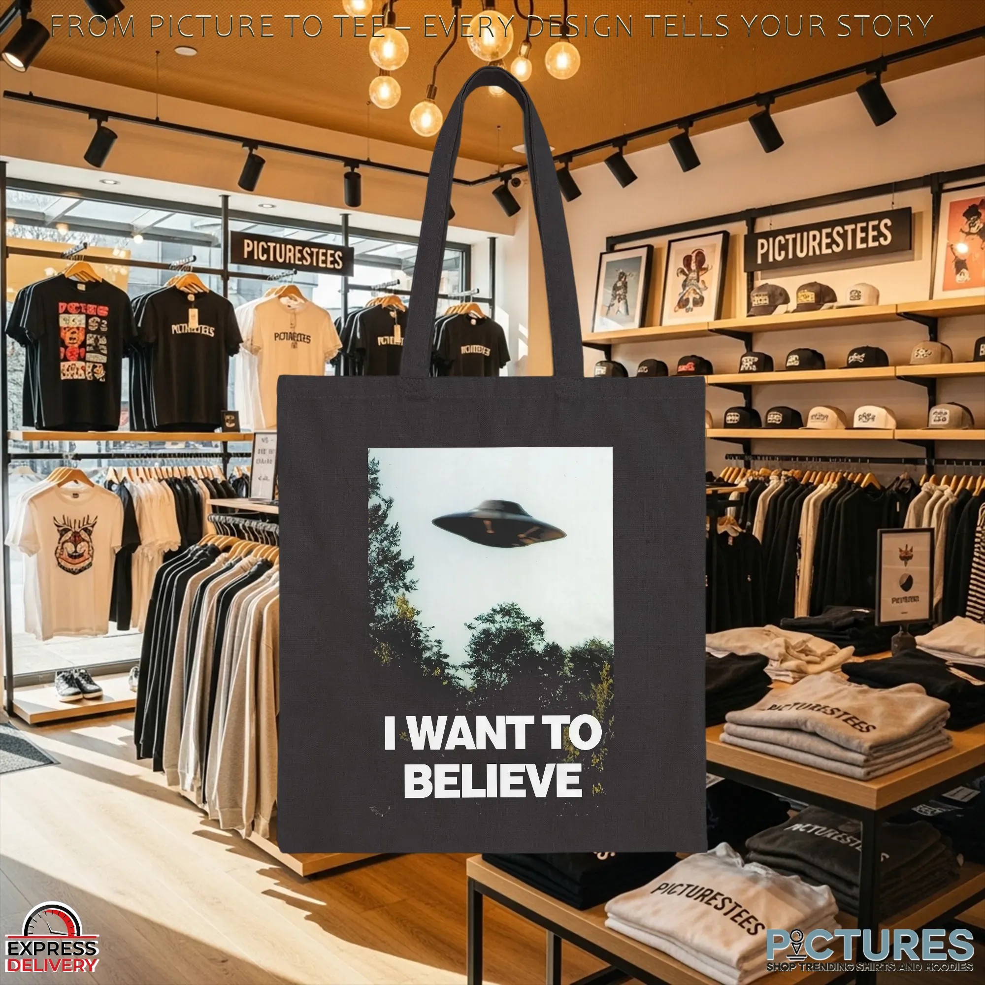 I Want To Believe Alien & UFO T Shirt I Want To Believe Alien & UFO T Shirt