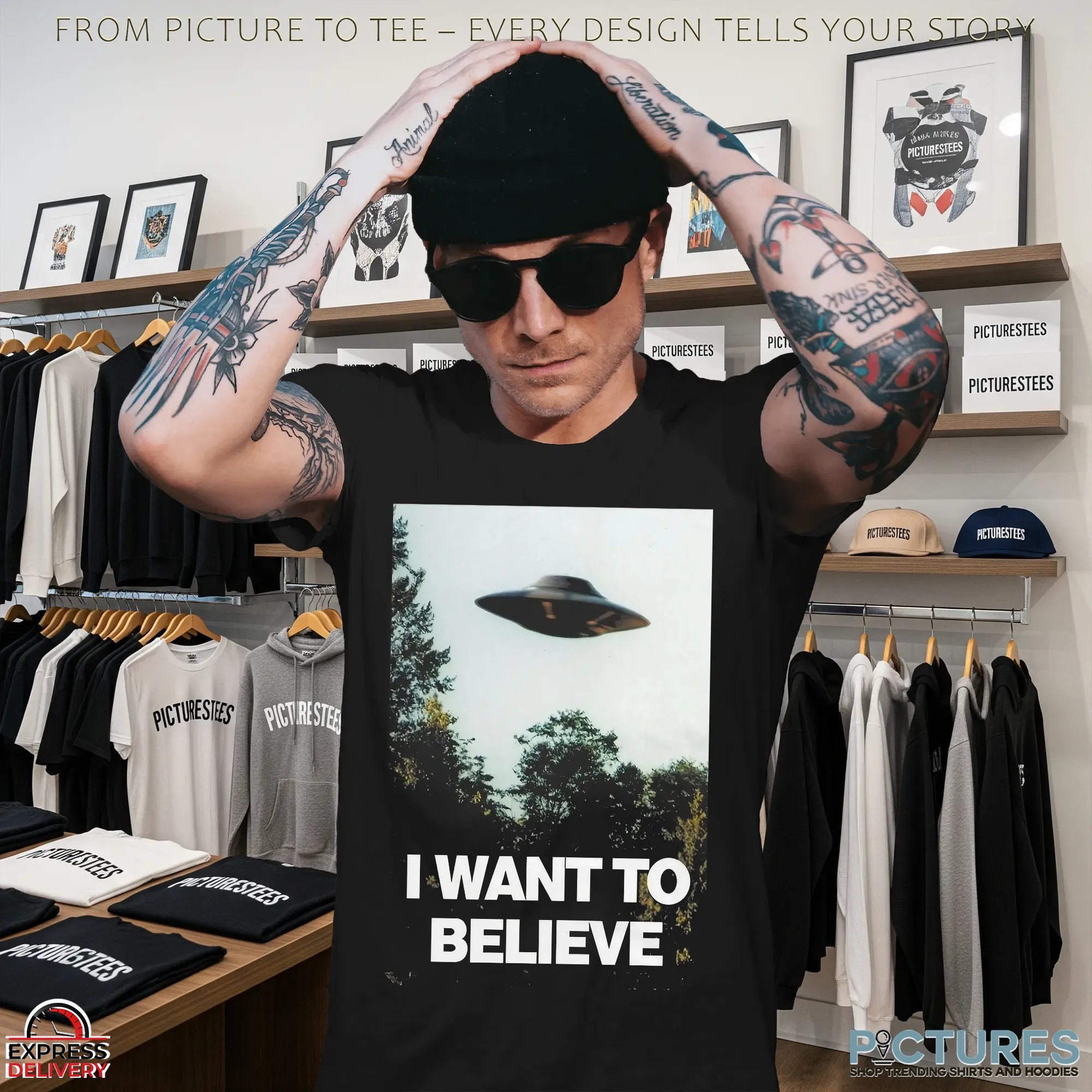I Want To Believe Alien & UFO T Shirt I Want To Believe Alien & UFO T Shirt