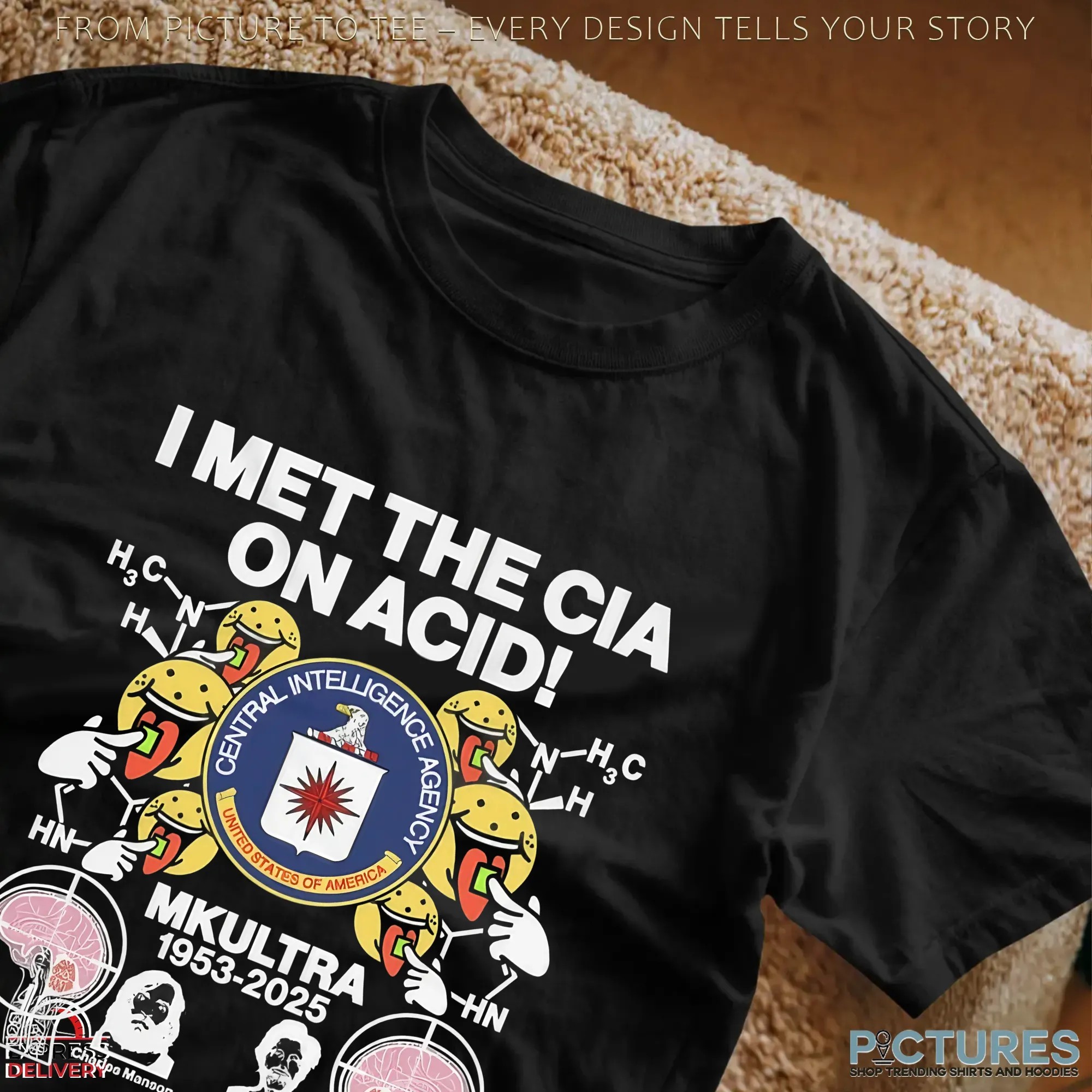 I met the Cia on Acid Central Intelligence Agency MKUltra 1953 2025 Charles Manson x Ted Kaczynski shirt_2