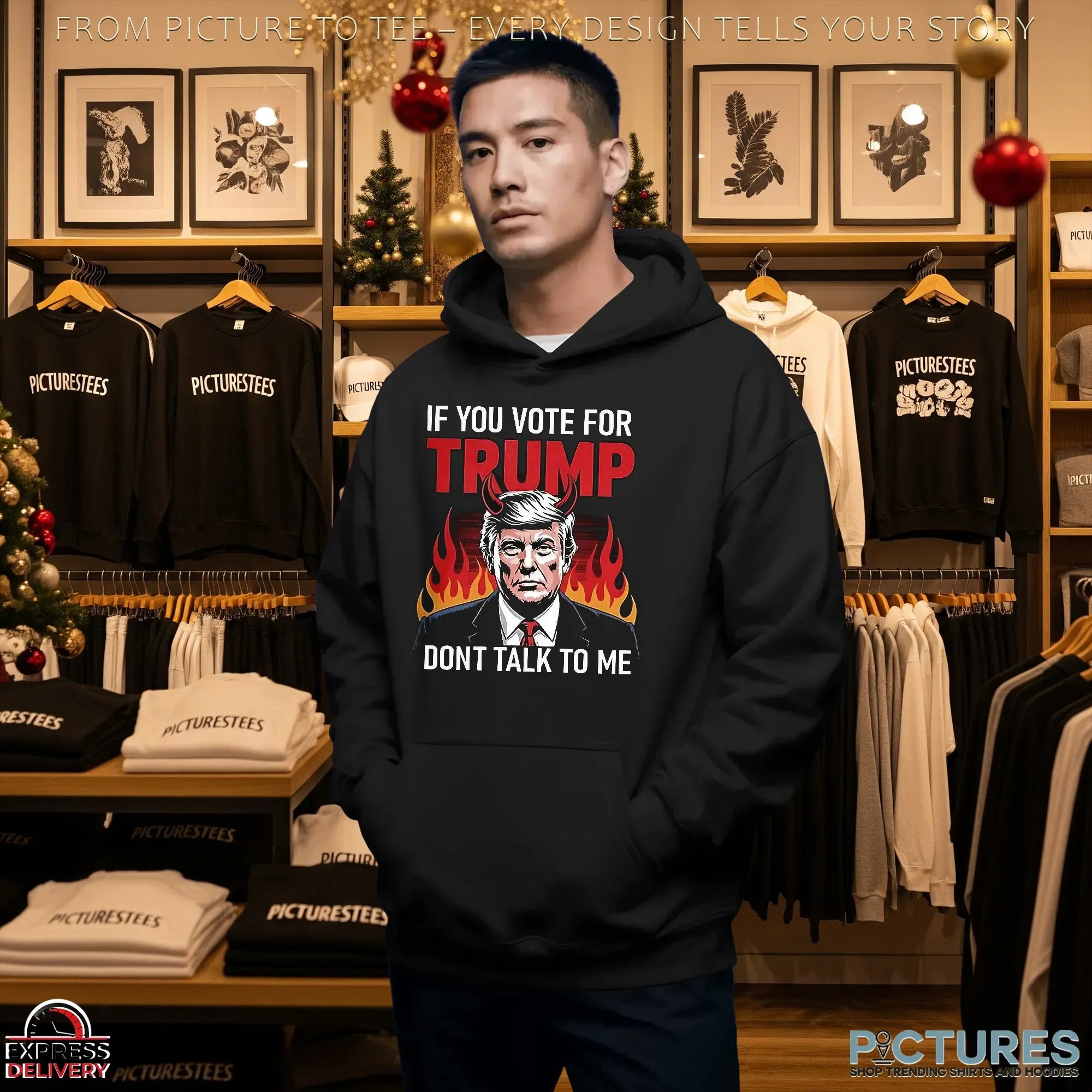If You Voted For Trump Don't Talk To Me Portrait T Shirt