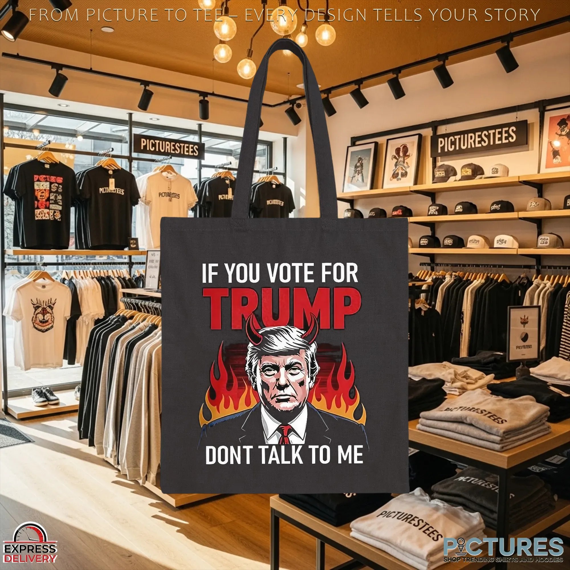 If You Voted For Trump Don't Talk To Me Portrait T Shirt