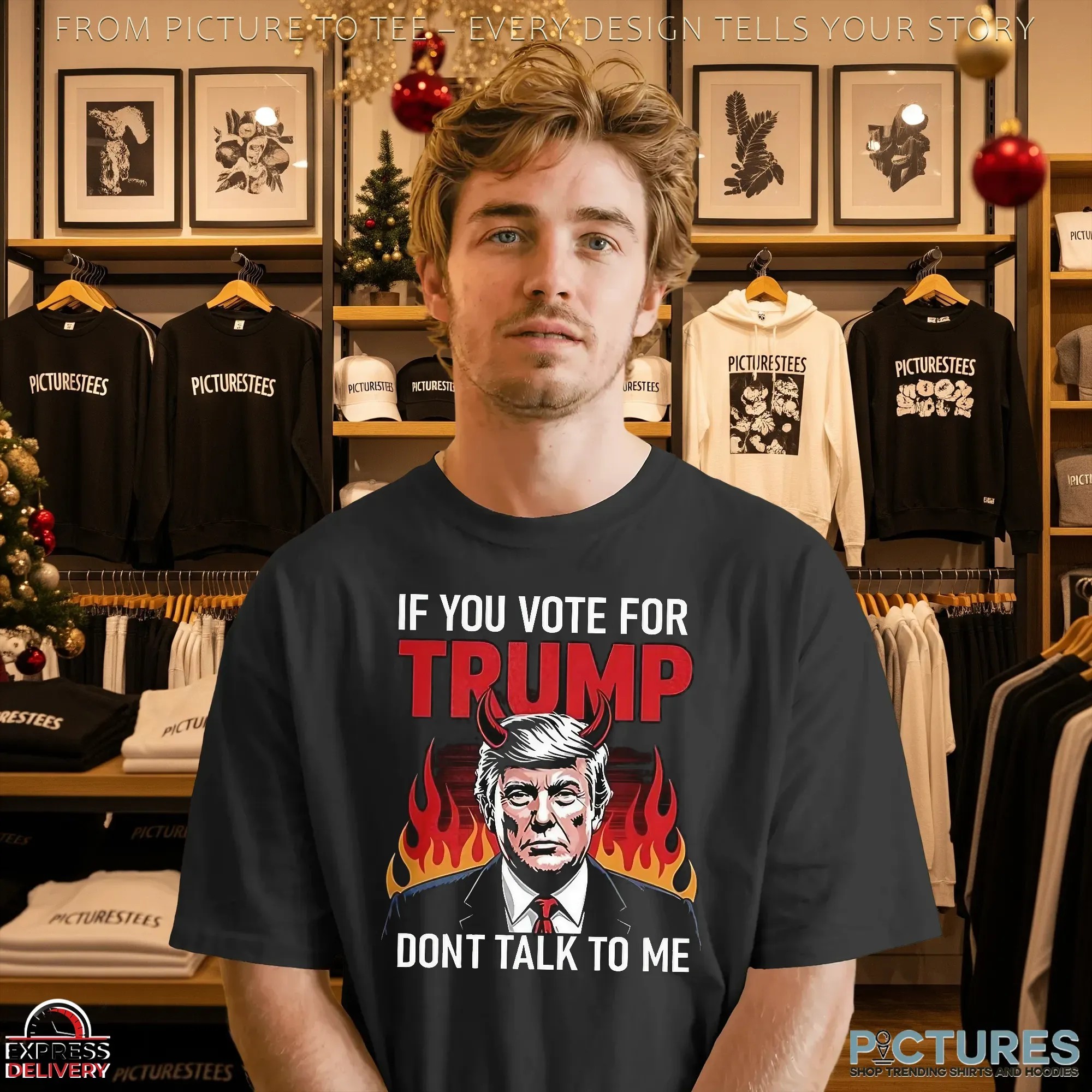 If You Voted For Trump Don't Talk To Me Portrait T Shirt