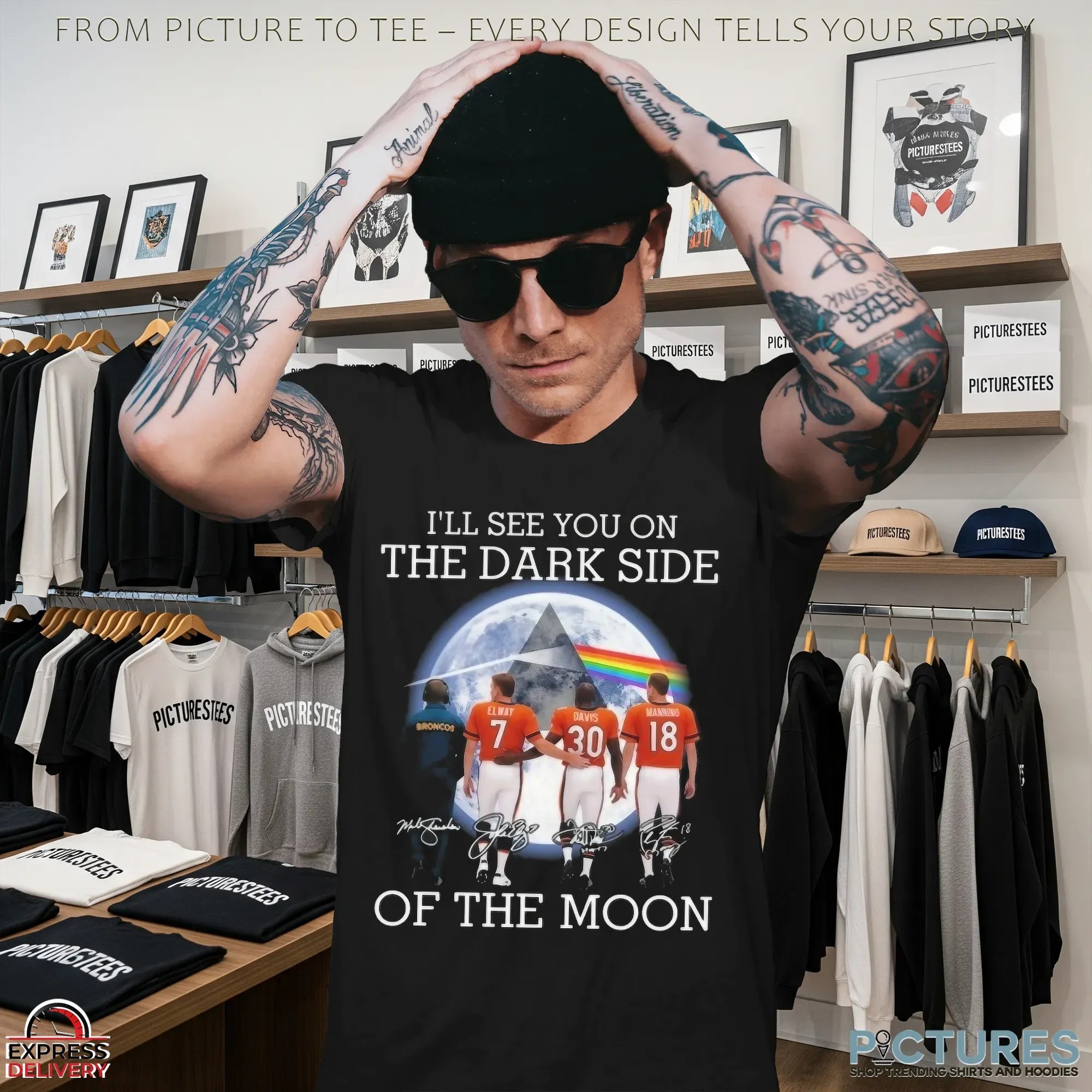 I’ll See You On The Dark Side Of The Moon Pink Floyd Denver Broncos Legends Signatures 2025 T Shirt