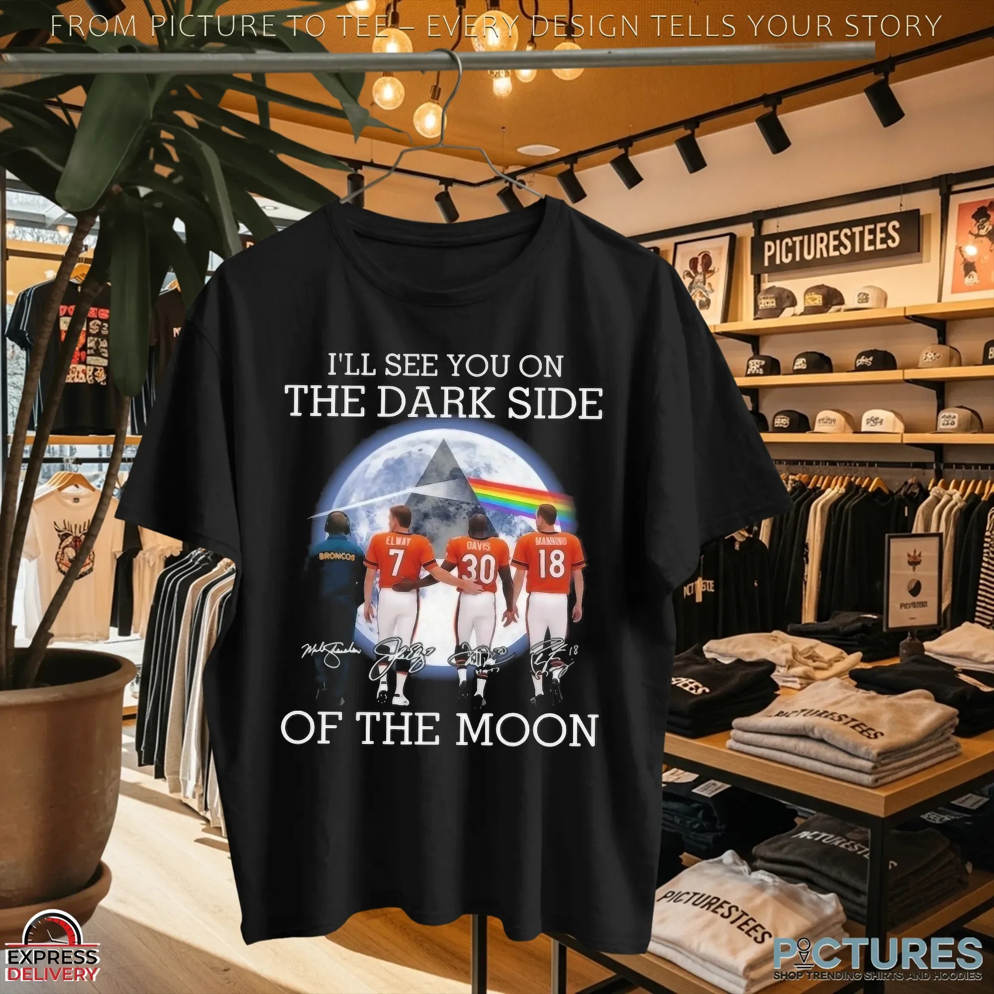 I’ll See You On The Dark Side Of The Moon Pink Floyd Denver Broncos Legends Signatures 2025 T Shirt