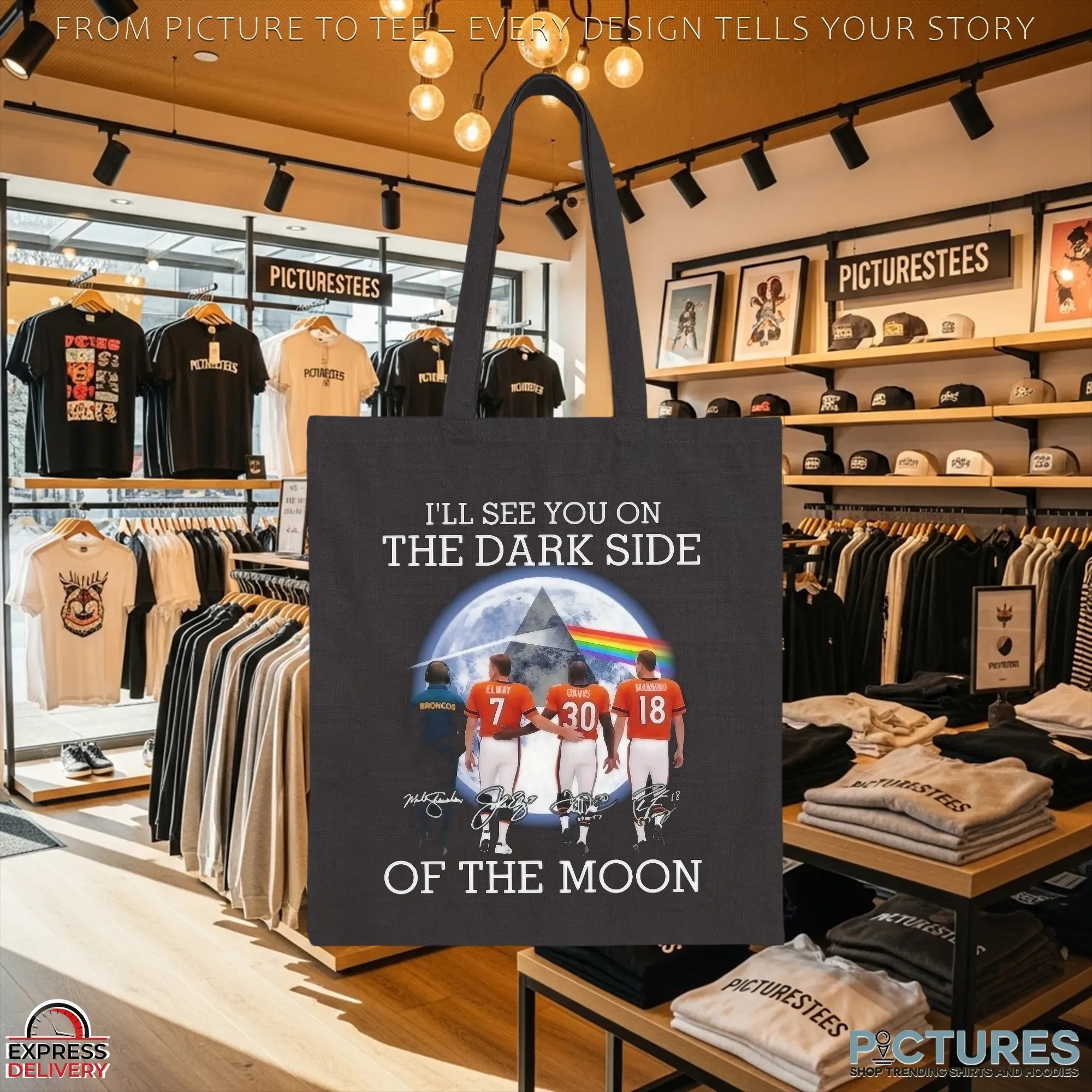I’ll See You On The Dark Side Of The Moon Pink Floyd Denver Broncos Legends Signatures 2025 T Shirt