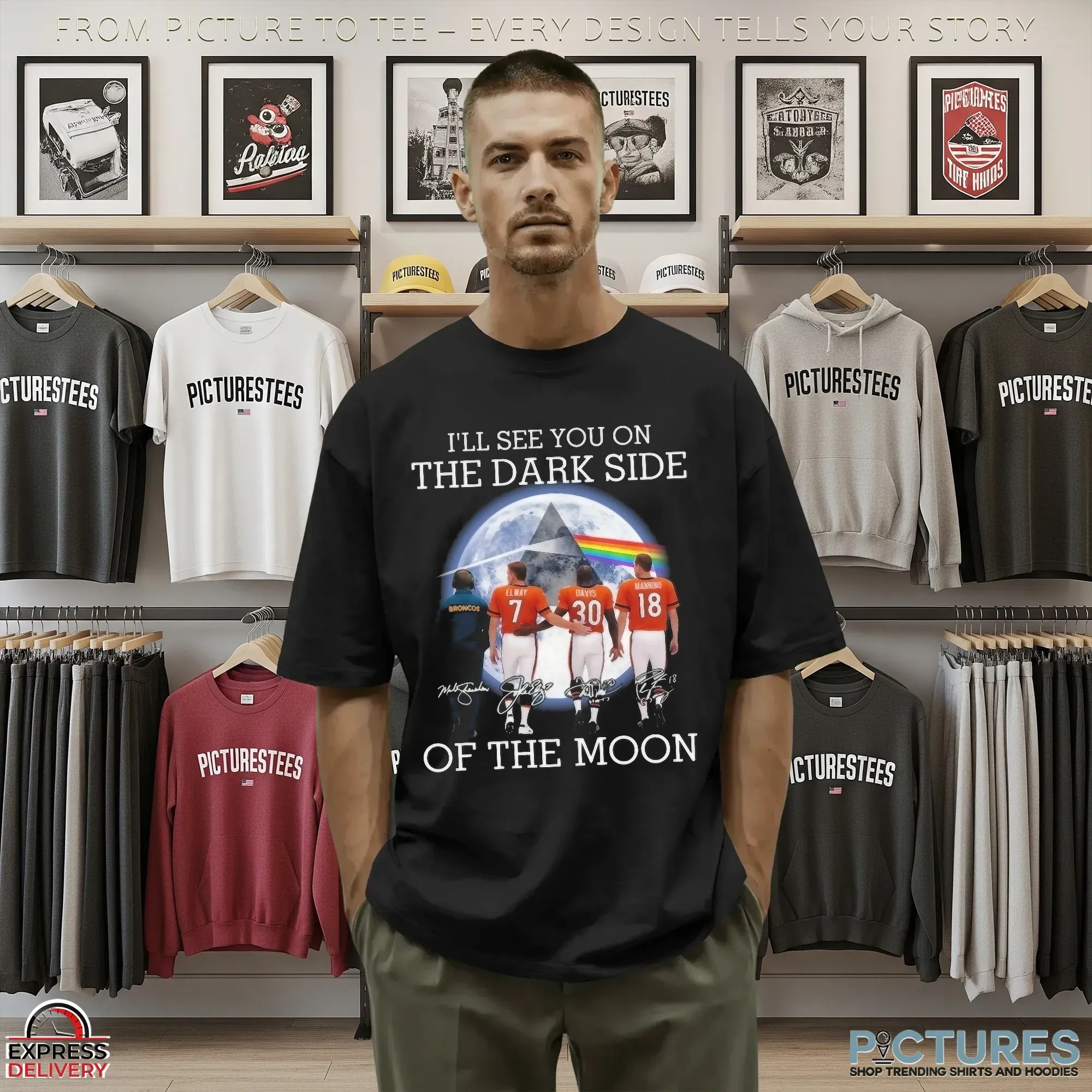 I’ll See You On The Dark Side Of The Moon Pink Floyd Denver Broncos Legends Signatures 2025 T Shirt