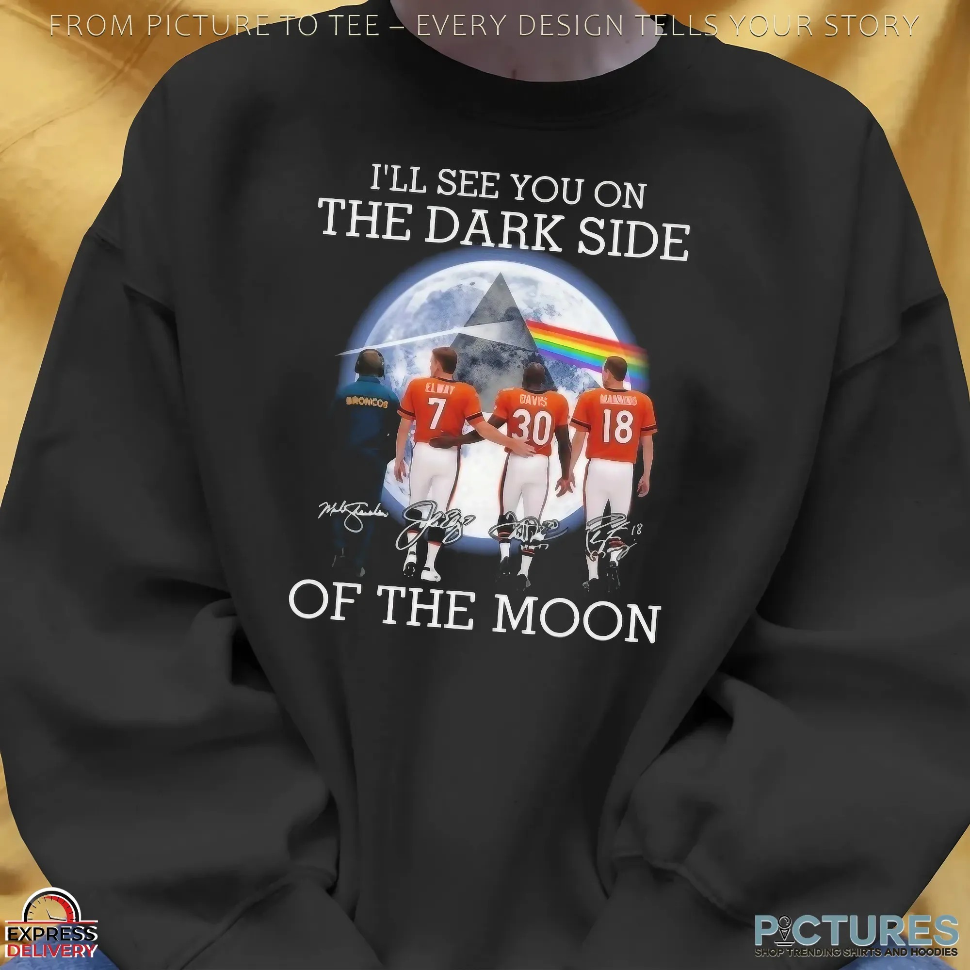 I’ll See You On The Dark Side Of The Moon Pink Floyd Denver Broncos Legends Signatures 2025 T Shirt