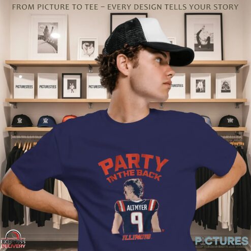 Illinois Football Luke Altmyer Party In The Back T Shirt