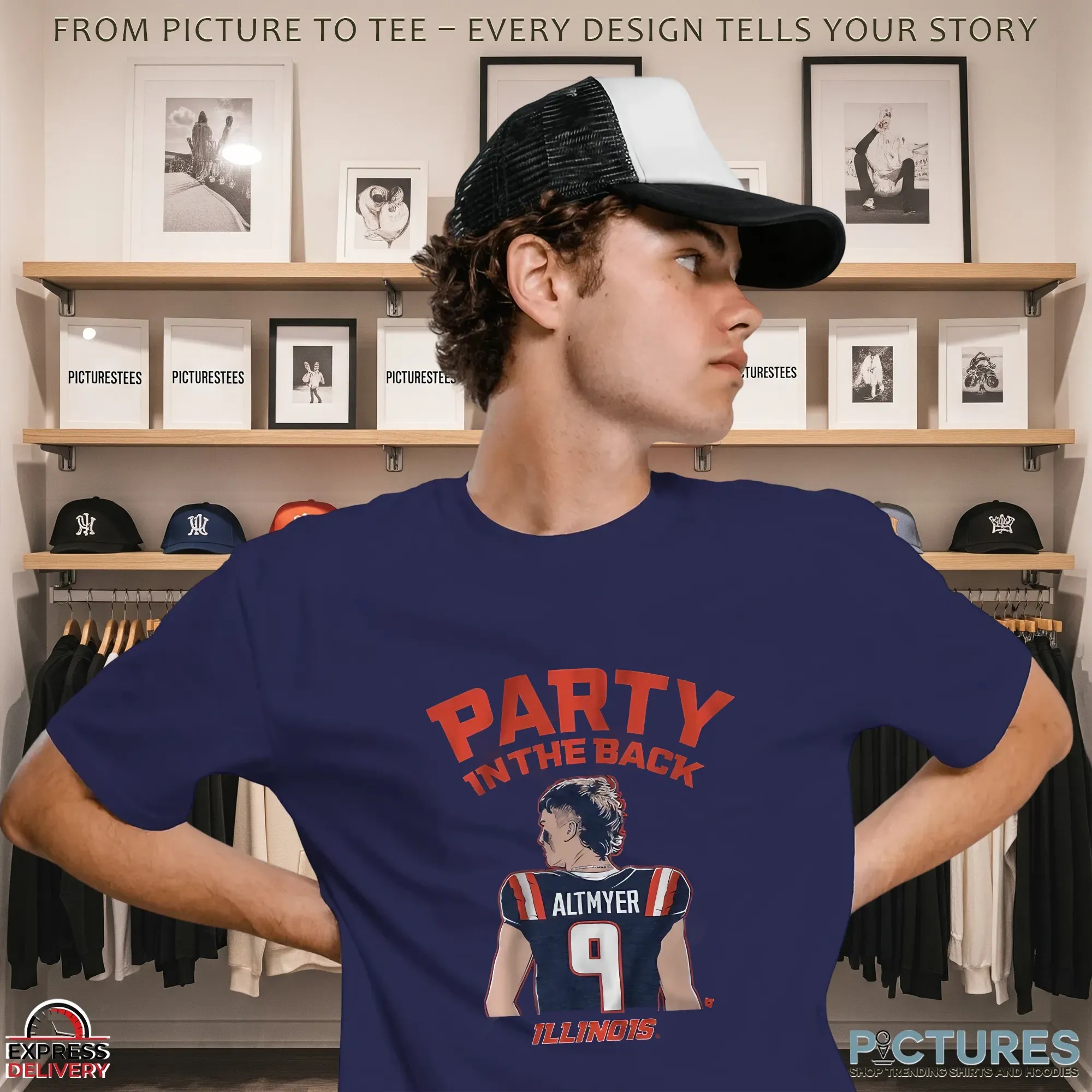 Illinois Football Luke Altmyer Party In The Back T Shirt