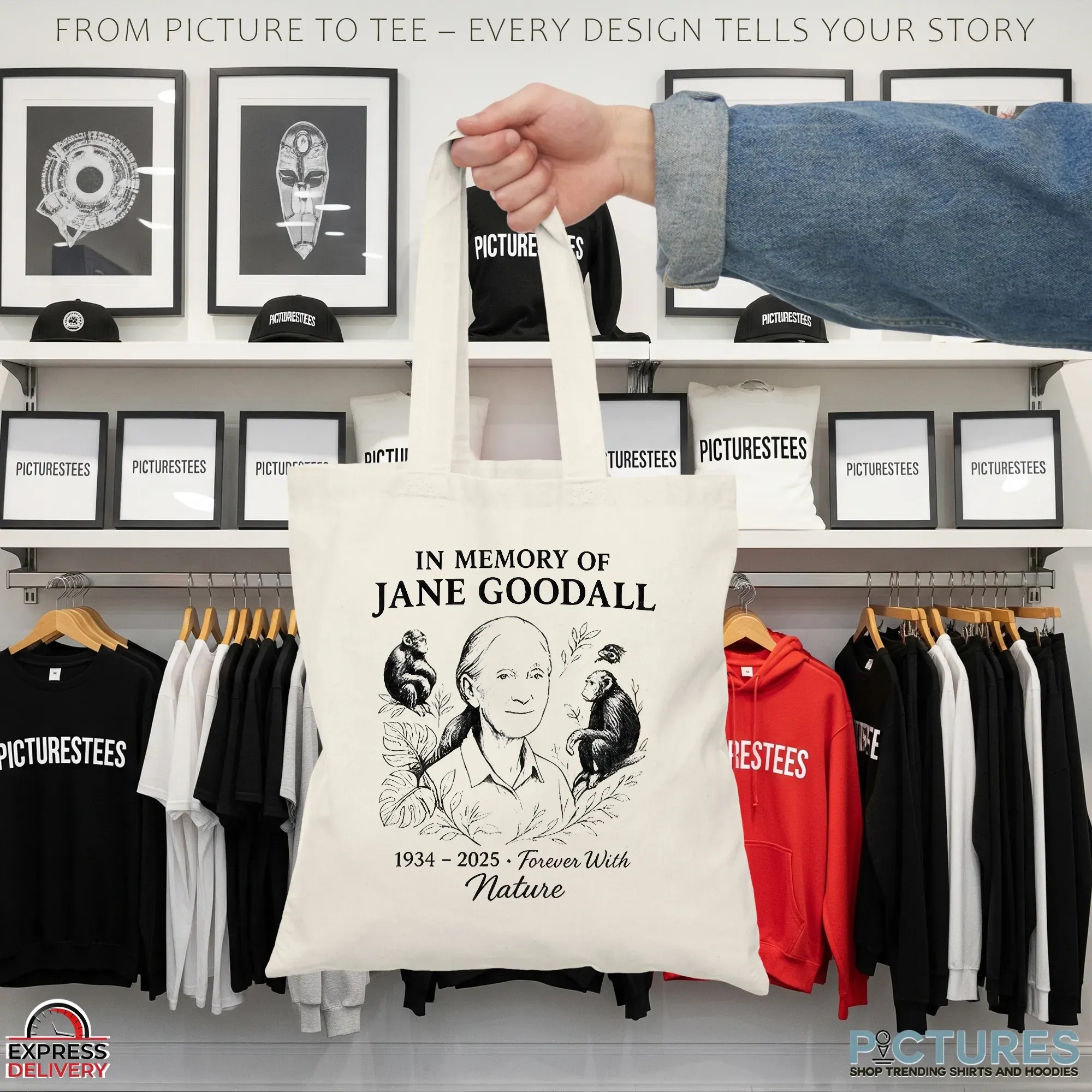 In Memory Of Jane Goodall 1934-2025 Forever With Nature T Shirt