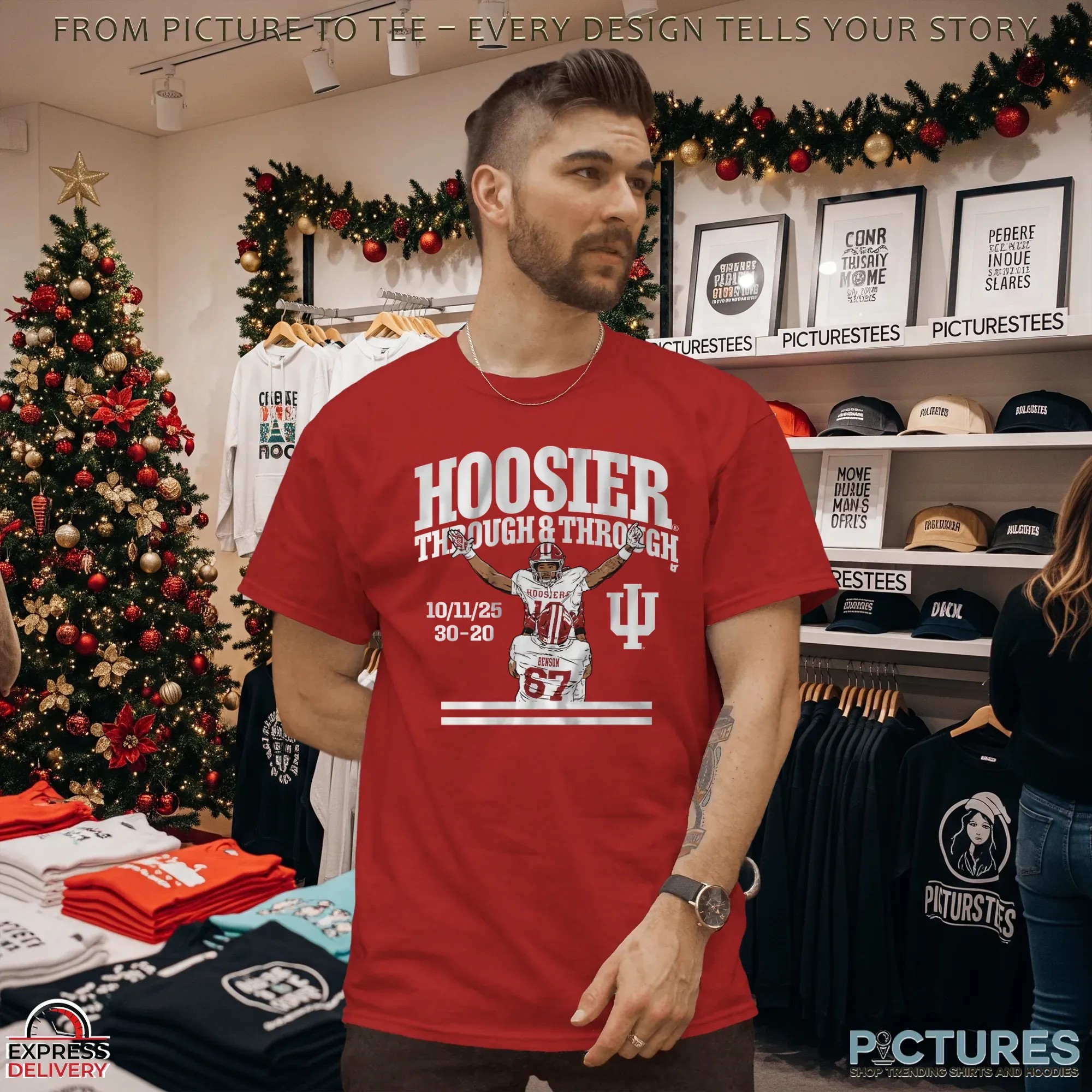 Indiana Football Elijah Sarratt Hoosier Through and Through 2025 T Shirt