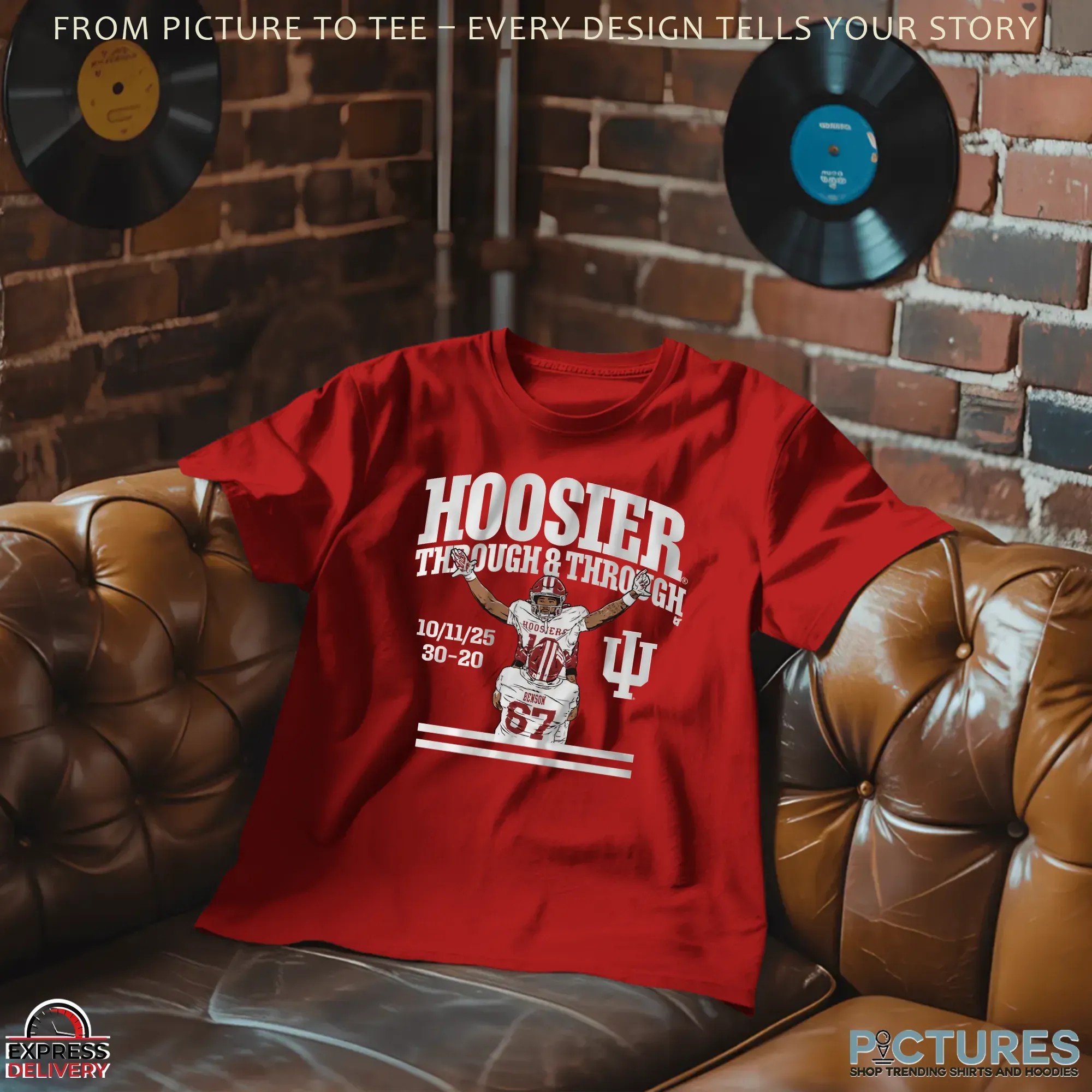 Indiana Football Elijah Sarratt Hoosier Through and Through 2025 T Shirt