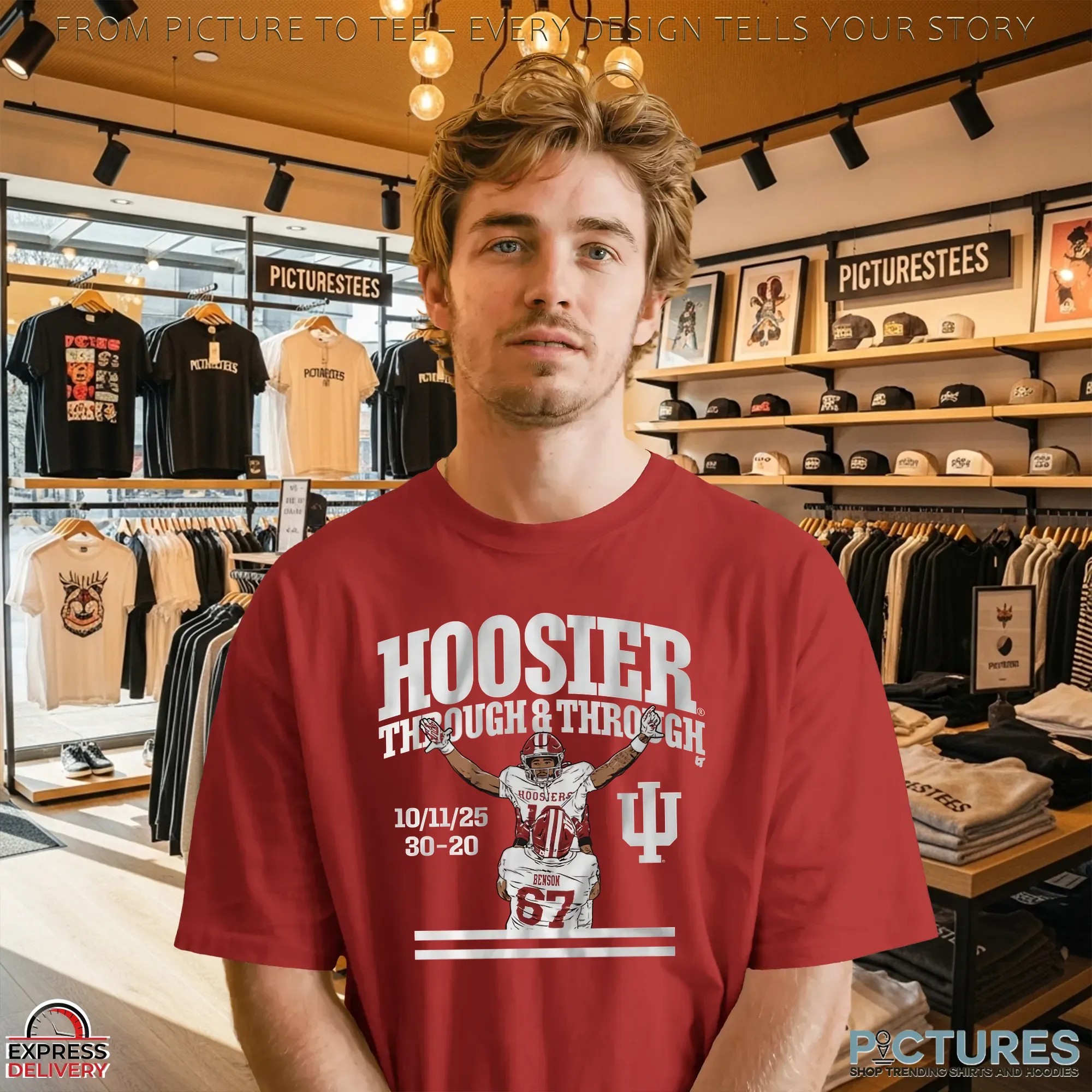 Indiana Football Elijah Sarratt Hoosier Through and Through 2025 T Shirt