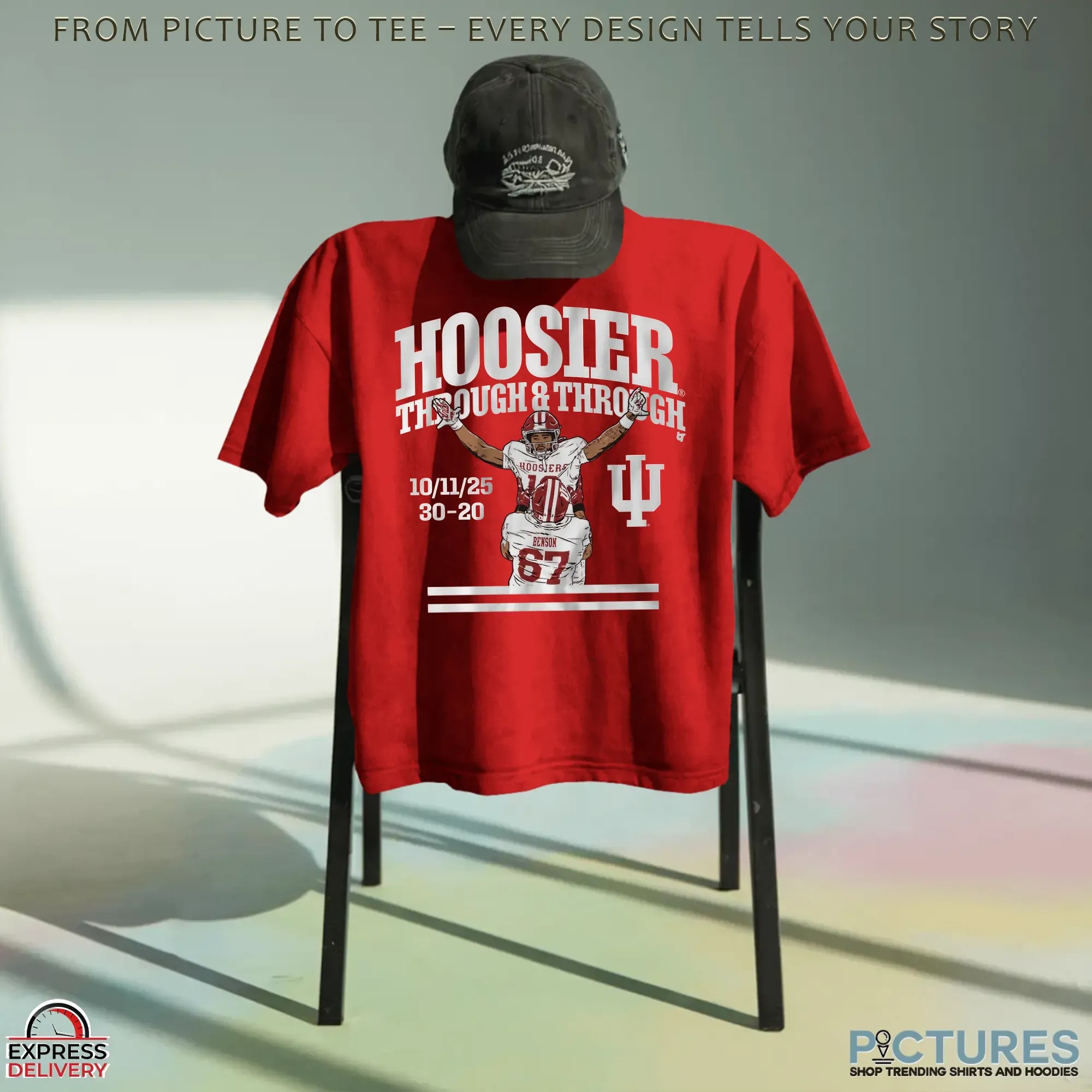 Indiana Football Elijah Sarratt Hoosier Through and Through 2025 T Shirt