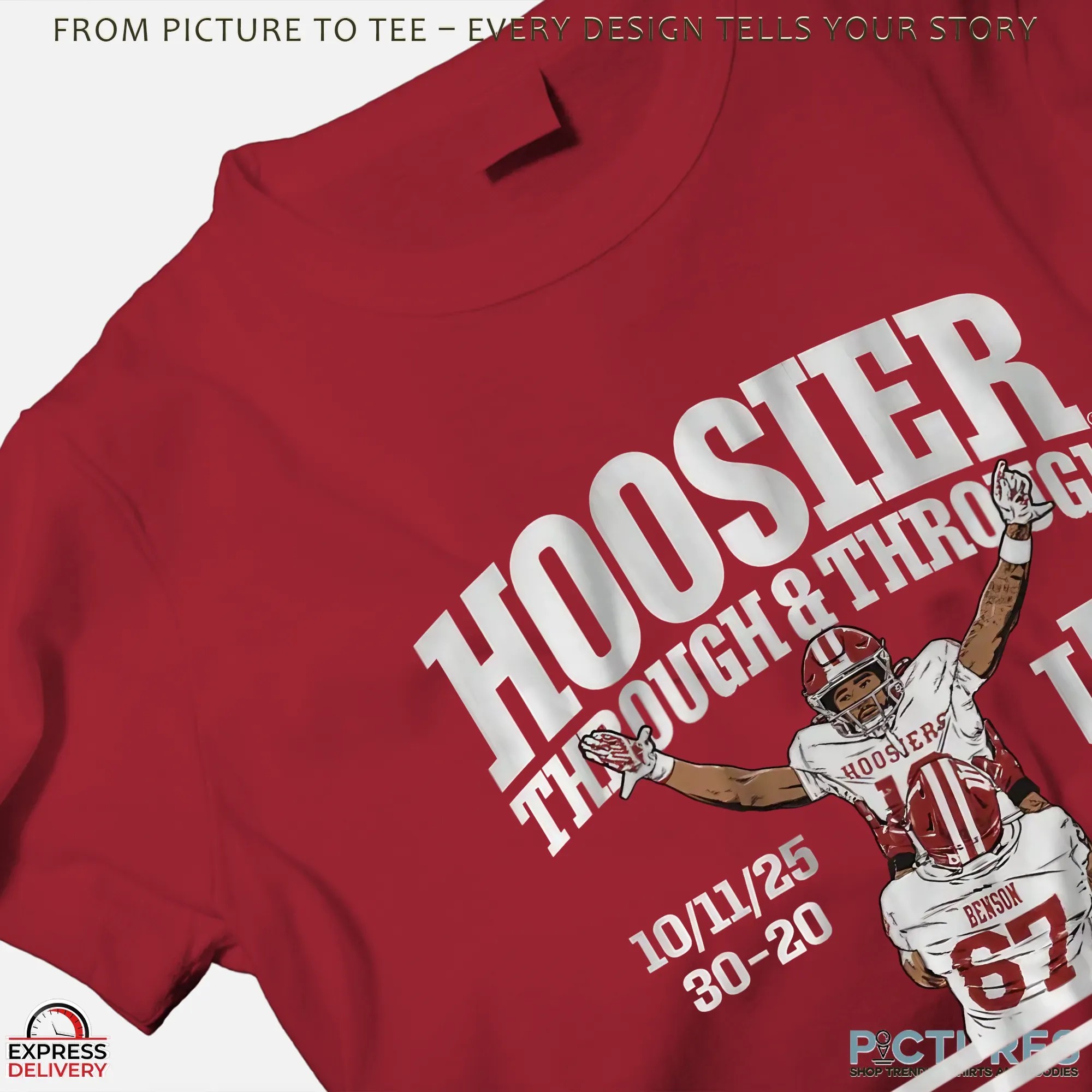 Indiana Football Elijah Sarratt Hoosier Through and Through 2025 T Shirt