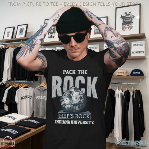 Indiana Hoosiers Football Pack the Rock Hep's Rock T Shirt