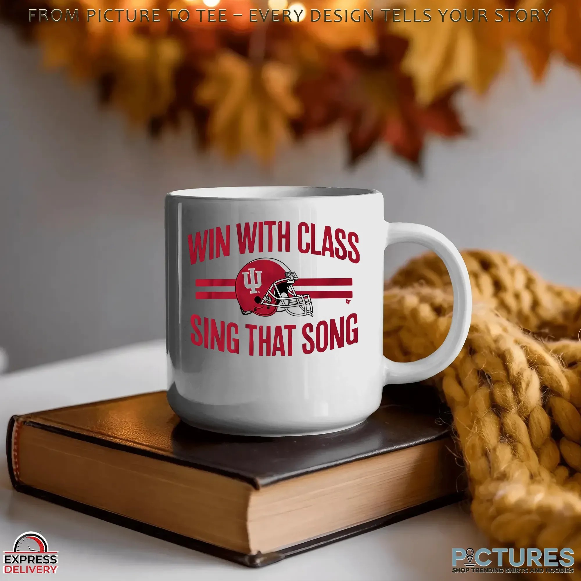 Indiana Hoosiers Football Win With Class, Sing That Song Helmet T Shirt