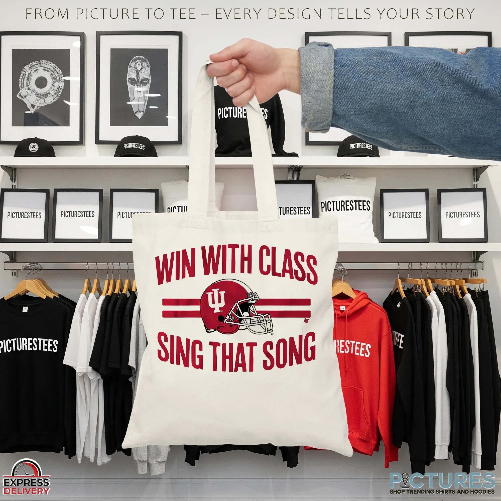 Indiana Hoosiers Football Win With Class, Sing That Song Helmet T Shirt