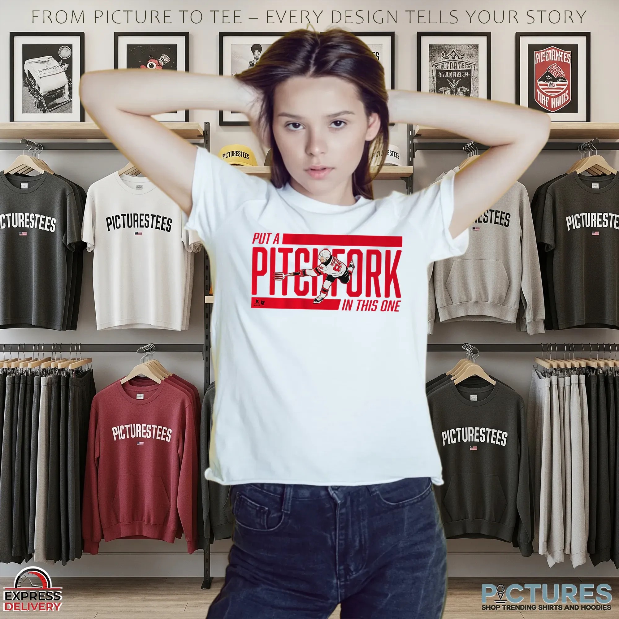 Jack Hughes Put a Pitchfork in This One New Jersey Devils T Shirt